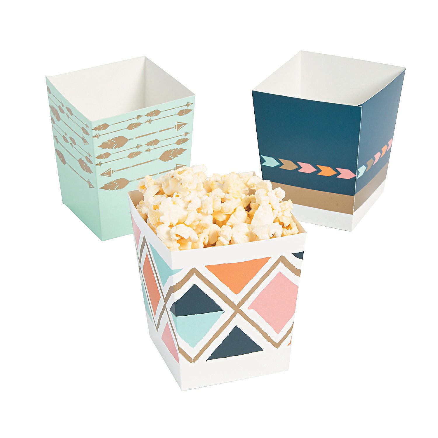 Oriental Trading Popcorn Boxes, Multicolour, One Size