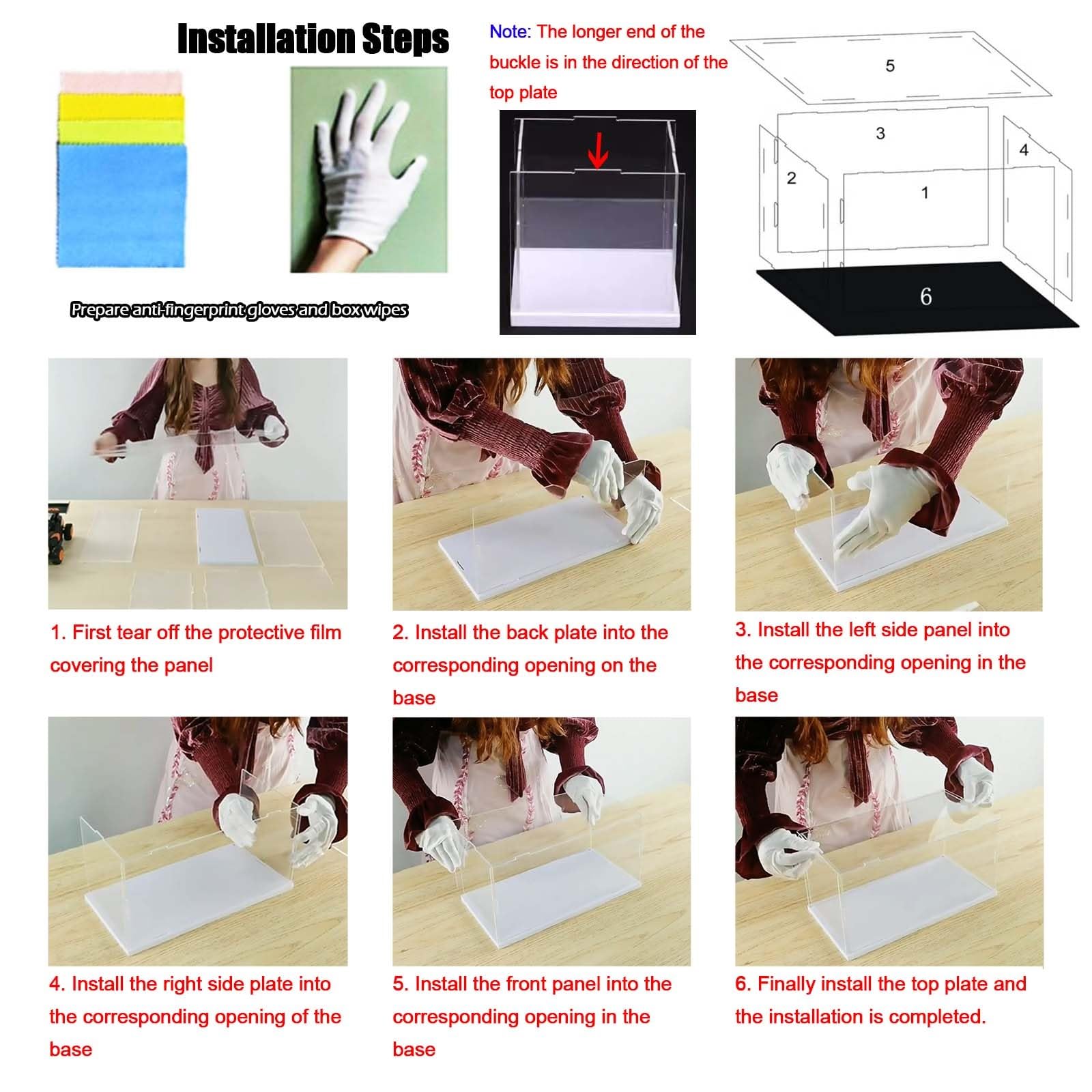 cajas de metacrilato Cajas Transparentes Antipolvo para Exposición Extra Grandes 23.6x27.5x35in, Caja Acrílica de Almacenaje con Base para Exposición de Zapatillas de Firma, Coleccionables Vitrina Ant