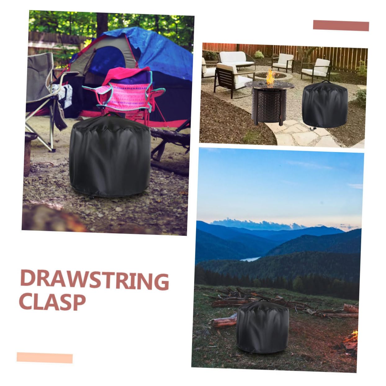 SUPVOX Barbecue Stove Cover Round Fire Pit Protective Cover Waterproof and Tear-resistant Fire Pit Protector