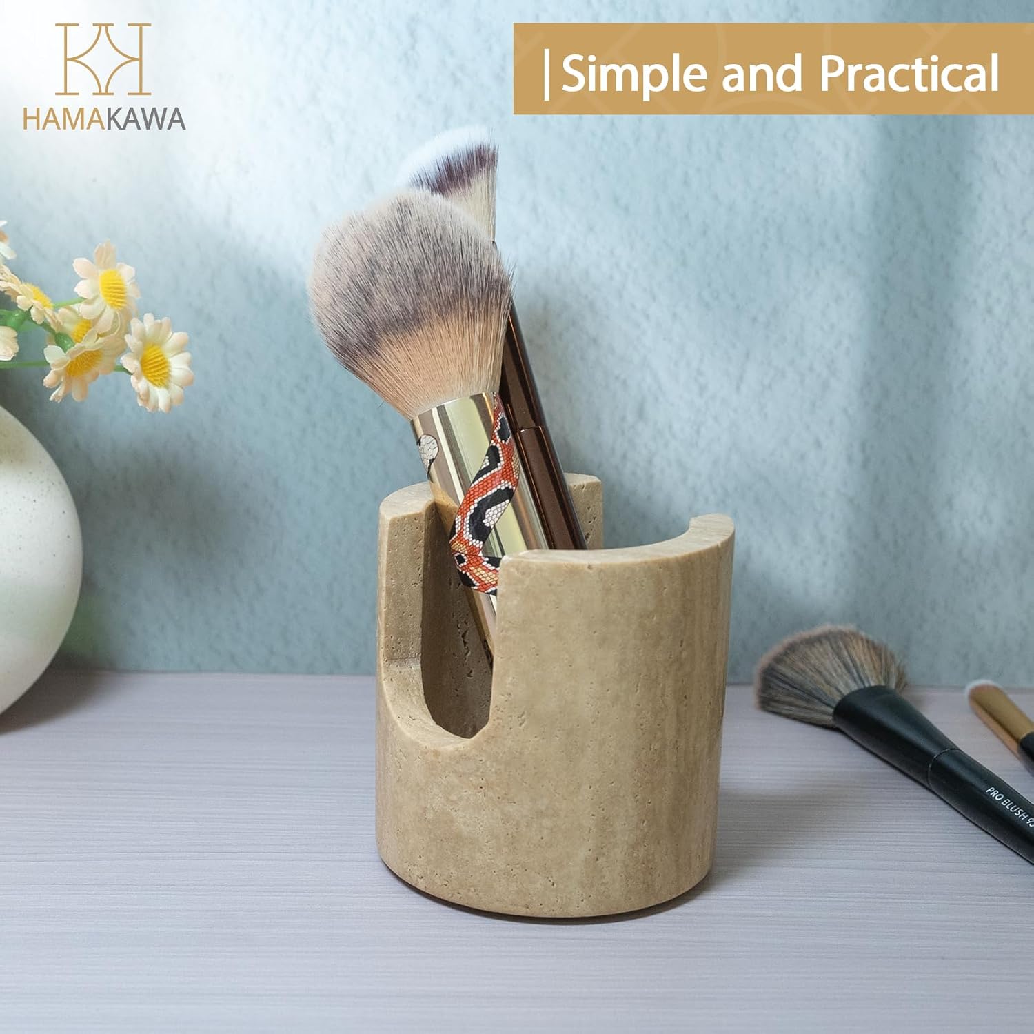 Natural Marble Travertine Sponge Rack, Beige Sink Storage Rack Suitable for Kitchen Countertops, Drying Rack, Sink Organizer