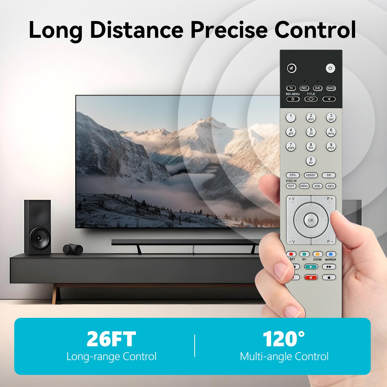Mando a distancia de repuesto para Loewe Assist TV Art-40 | Art-48 | Art-50 | Type-55 | Type-60 | 89900A23 | 89950A23 | 89900A00 | 89950A10
