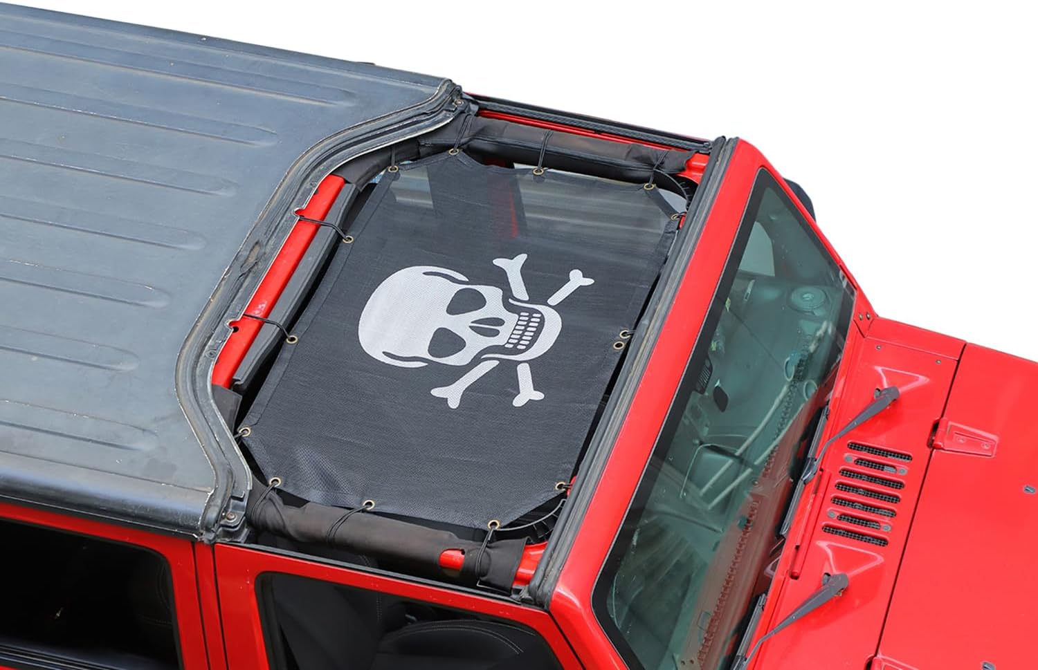 Sunshade Mesh Top Heat Insulation Top Sun Shade Cover Net for Jeep Wrangler JK 2007 2008 2009 2010 2011 2012 2013 2014 2015 2016 2017 Exterior Accessories