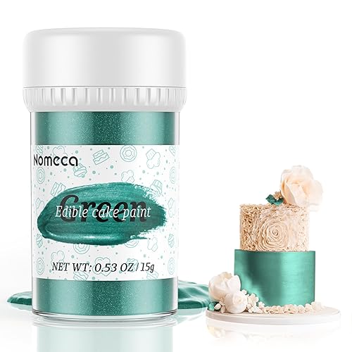 Pintura dorada comestible  Pintura metálica de grado alimenticio para decoración de pasteles, 0.53 oz (15 g), polvo comestible líquido, colorante