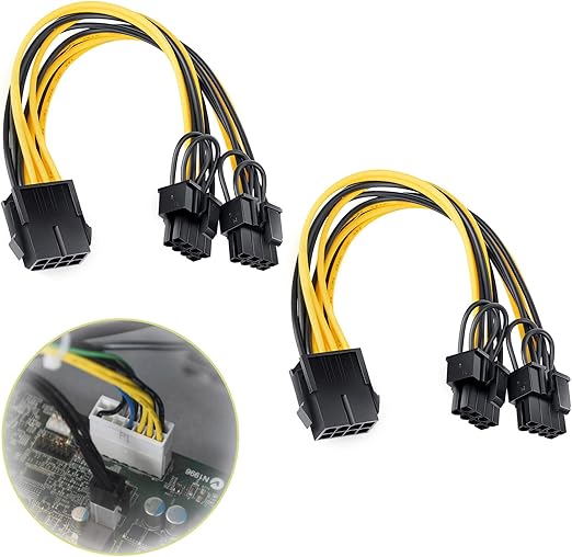 8-Pin GPU Stromkabel 65cm - EPS/ATX Zu 6+2 Pin PCIe Für Grafikkarten