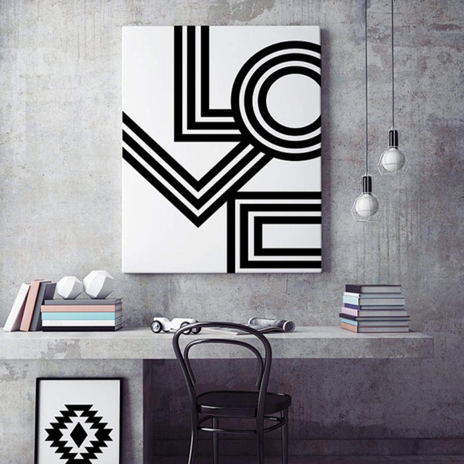 Impresión minimalista de amor abstracto en lienzo moderno para crear un hogar acogedor 8