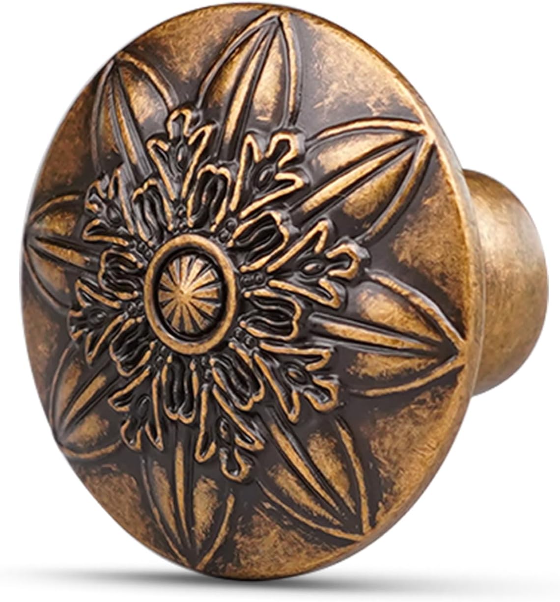 16 Pack Oil Rubbed Bronze Cabinet Knobs Handles,1-2/5" Round Antique Bronze Knobs for Dresser Drawers Brushed Bronze Dresser Drawer Knobs