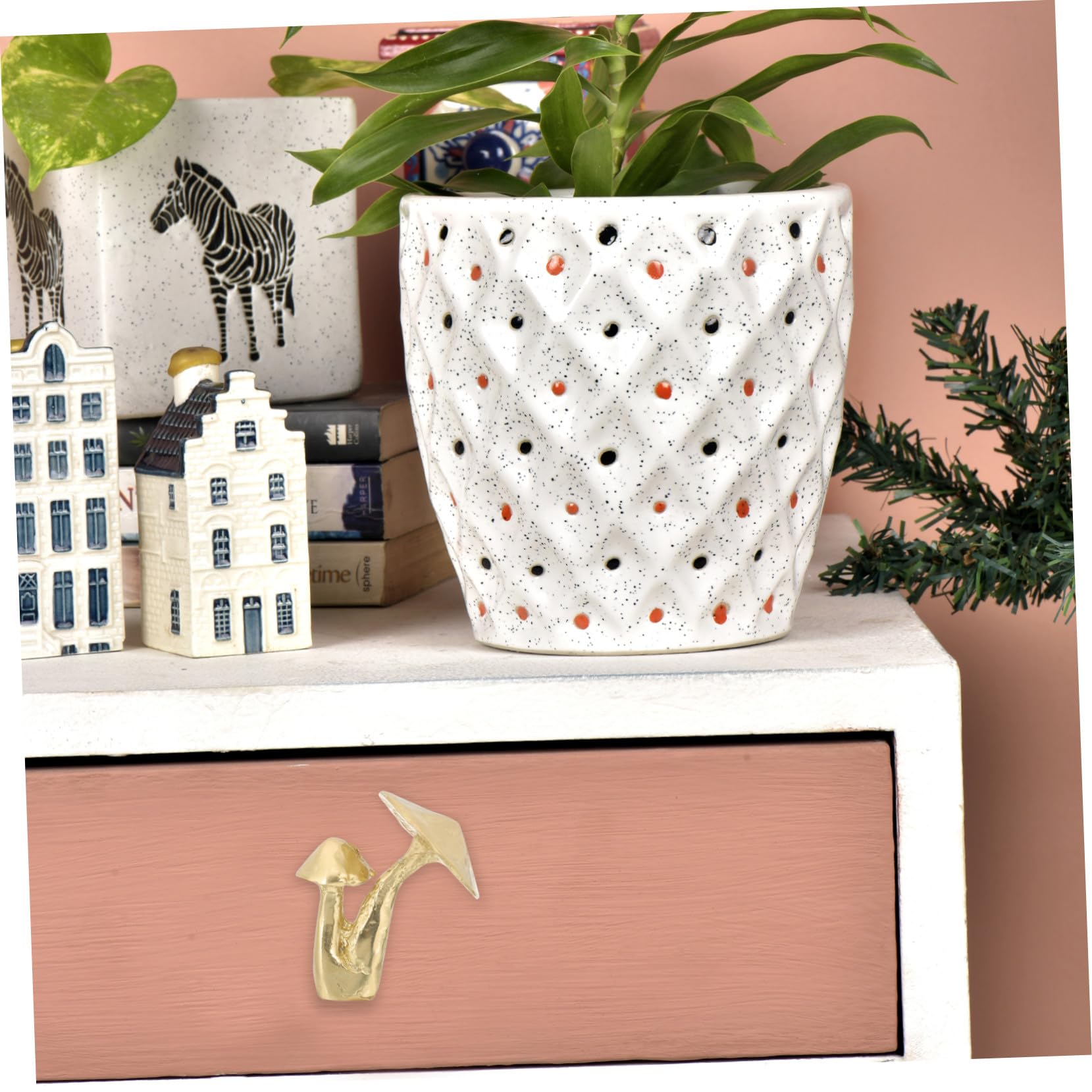 Uonlytech 5 Pezzi Pomelli per Mobili in da Manopole Rotonde per Armadietti Cucina Pomelli Decorativi Forma per Porte e Mobili Maniglie Resistenti e Facili da Installare