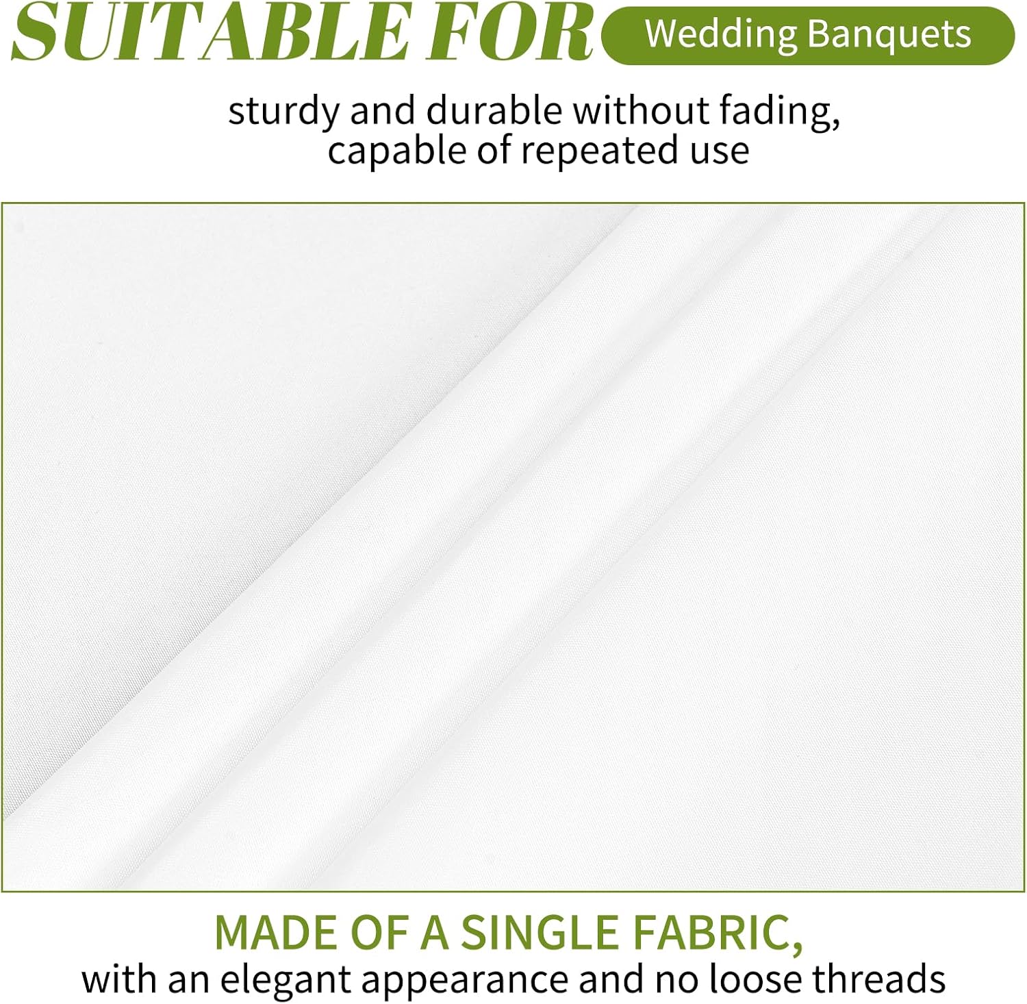 10 Pack White Round Tablecloth 90 Inch Polyester Table Cloth,Stain and Wrinkle Resistant Circle Tablecloths,Washable Fabric Round Table Cover for Wedding Parties Banquet Reception Dining