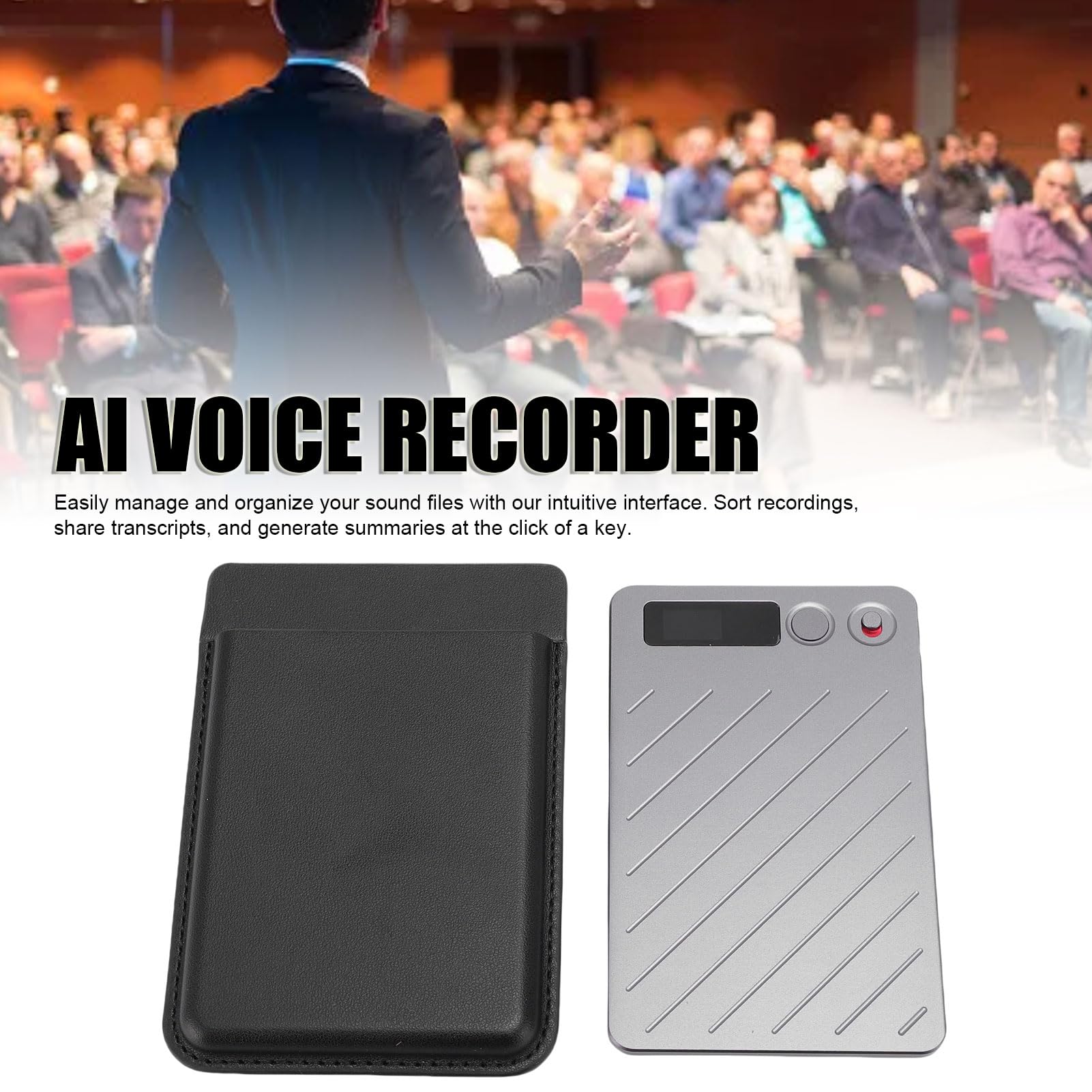 JTLB Registratore Vocale AI, Trascrizione in 118 Lingue con Memoria 64 GB e Riepilogo, per Conferenze, Riunioni e Telefonate JTLB Registratore Vocale AI, Trascrizione in 118 Lingue con Memoria 64 GB e Riepilogo, per Conferenze, Riunioni e Telefonate