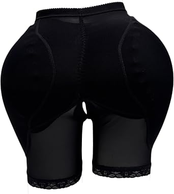 BIMEI 4PS Lace Open Crotch Sponge Thigh Pad Hip Pad Pants Womens Butt Lifter Hip Padded Panty Shapewear