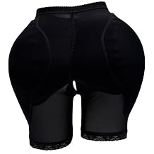 BIMEI 4PS Lace Open Crotch Sponge Thigh Pad Hip Pad Pants Womens Butt Lifter Hip Padded Panty Shapewear