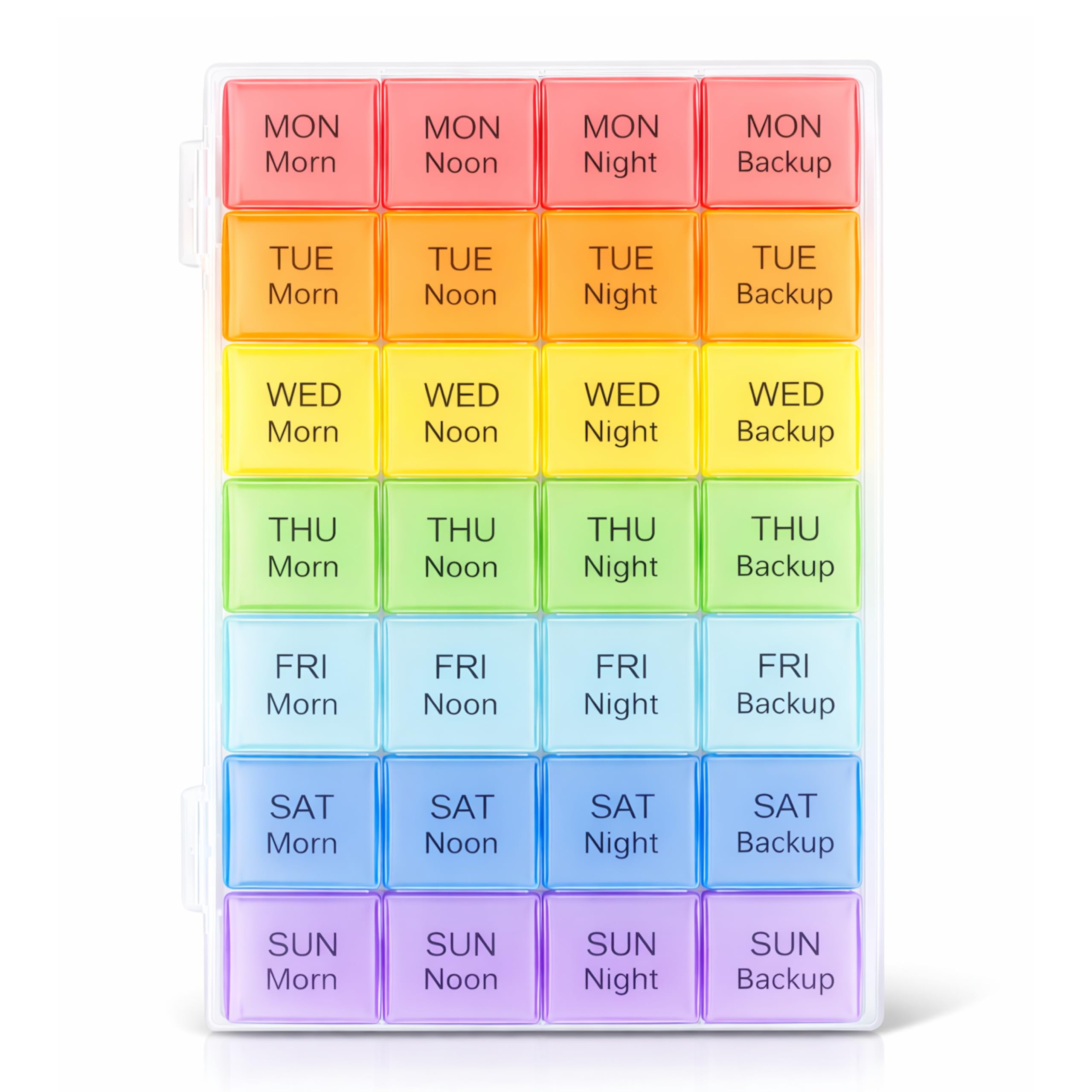 JimXen Weekly Pill Organizer Medicine Box 7 Day 4 Times | 28 Slots Large | Moisture-Proof, BPA-Free Tablet & Vitamin Storage Case | Portable Daily Pill Planner for Home, Office & Travel (4 Times 7 Day)