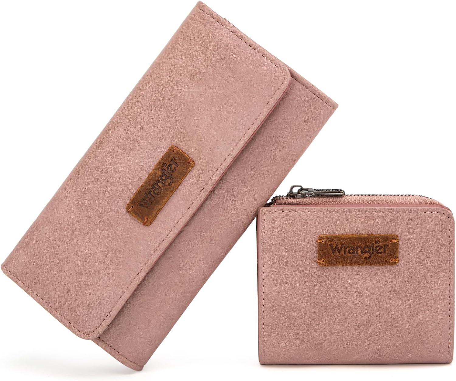 Montana West X Wrangler Wallet Set Large Capacity RFID Blocking Wallet Women Credit Card Wallet Pink Wallet with ID Window for Birthday Anniversary