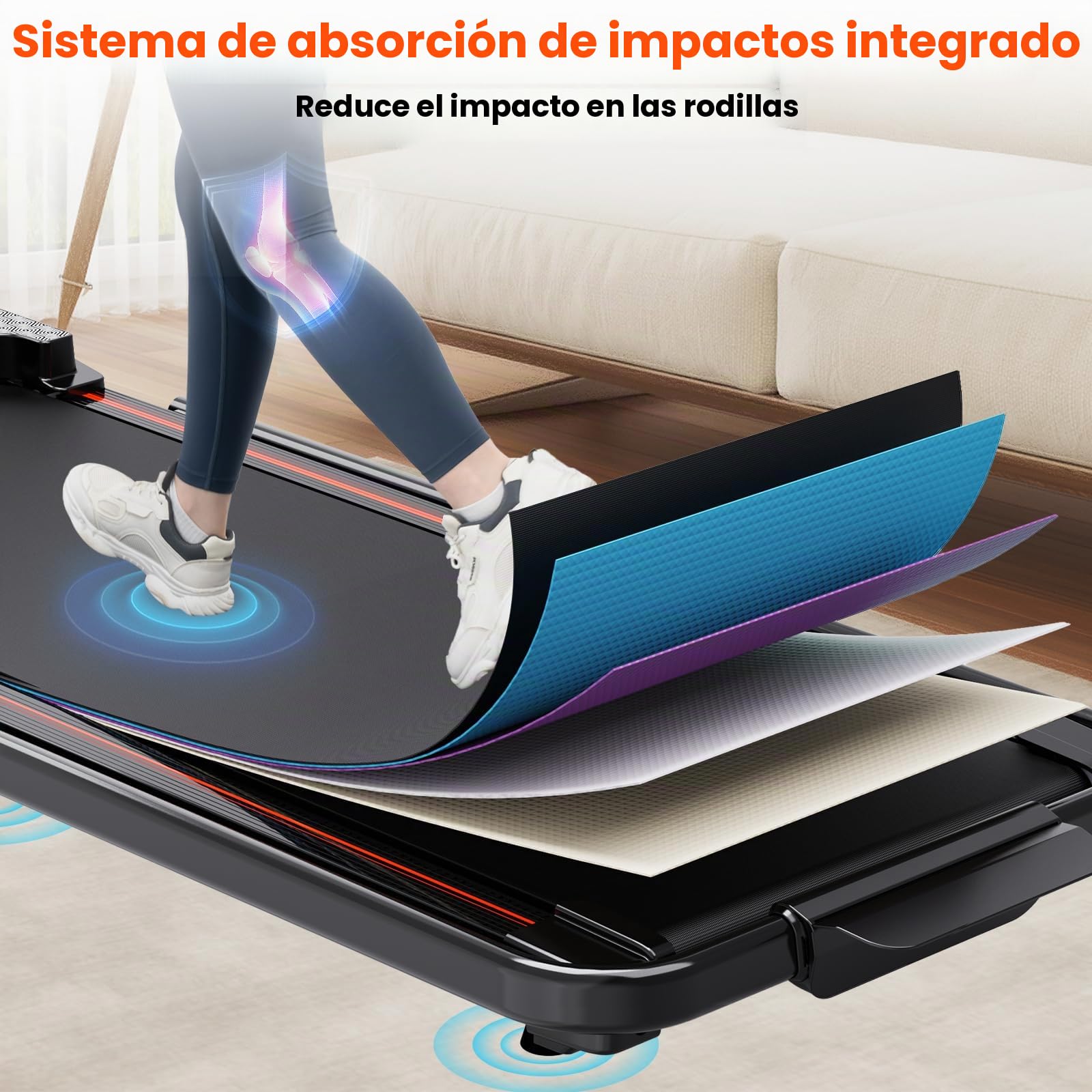 CITYSPORTS Cinta de Correr con inclinación, 2 en 1 Plegable para Fitness para Oficina en casa, Debajo del Escritorio, Almohadilla Plegable para máquina de Caminar con Control Remoto, Pantalla LED