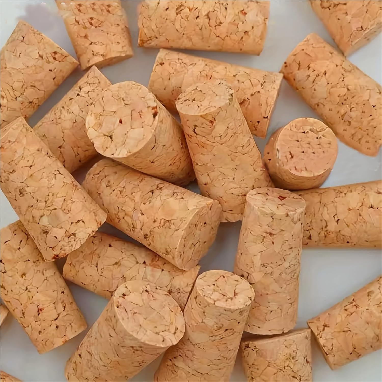 Natural Wood Wine Corks 60Pcs Conical Glass Bottle Stopper Home Brew Wine Jar Plug Beer Oak Cork Pudding Container Wood Lid