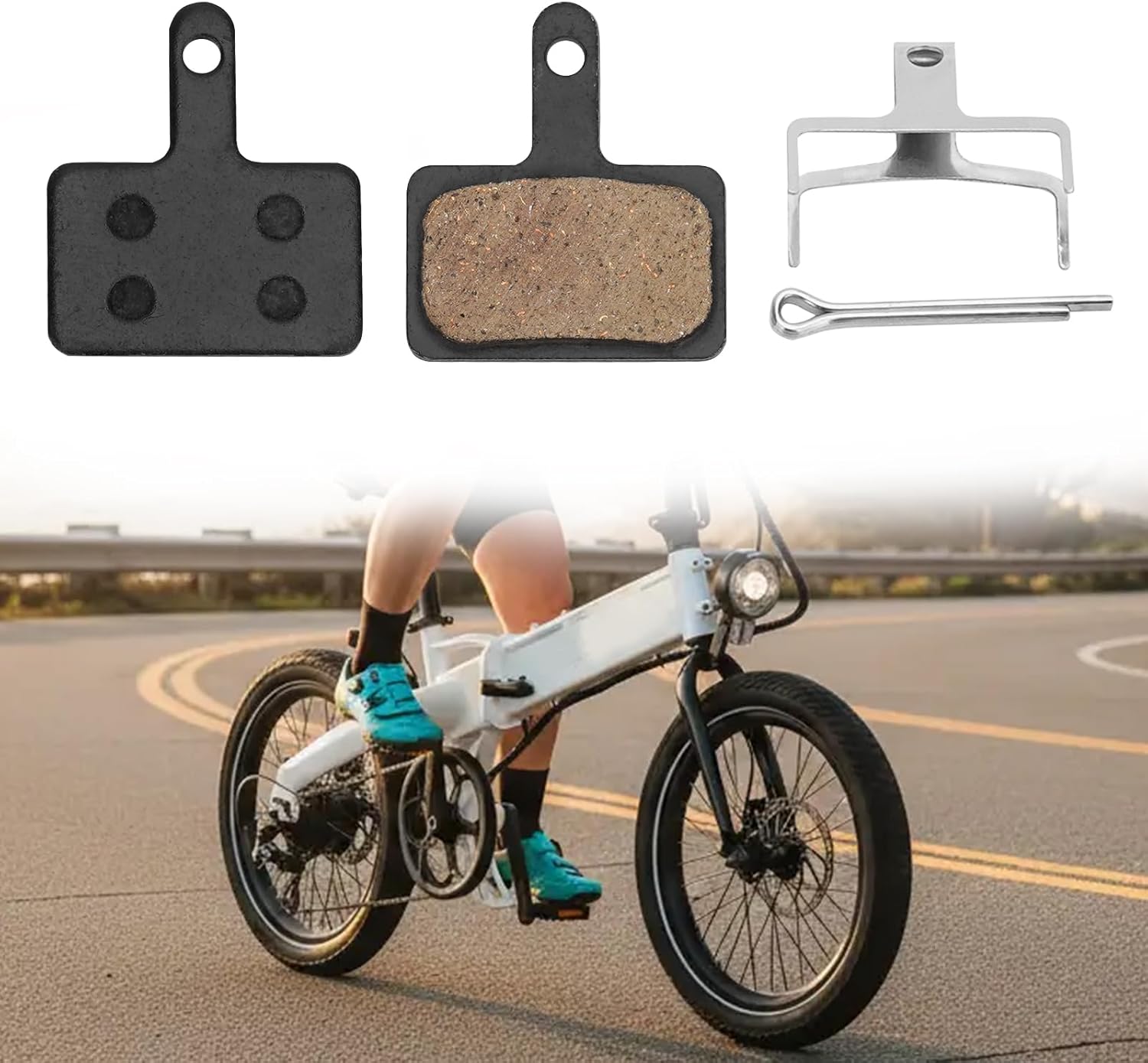 JERBOR 2pcs Brake Pads for Lectric XP 1.0/2.0/3.0 XP Step-Thru 1.0/2.0/3.0 XP Lite 1.0, Rear Front Semi-Metallic Brake Pad Disc Brake, E-Bike Replacement for Lectric