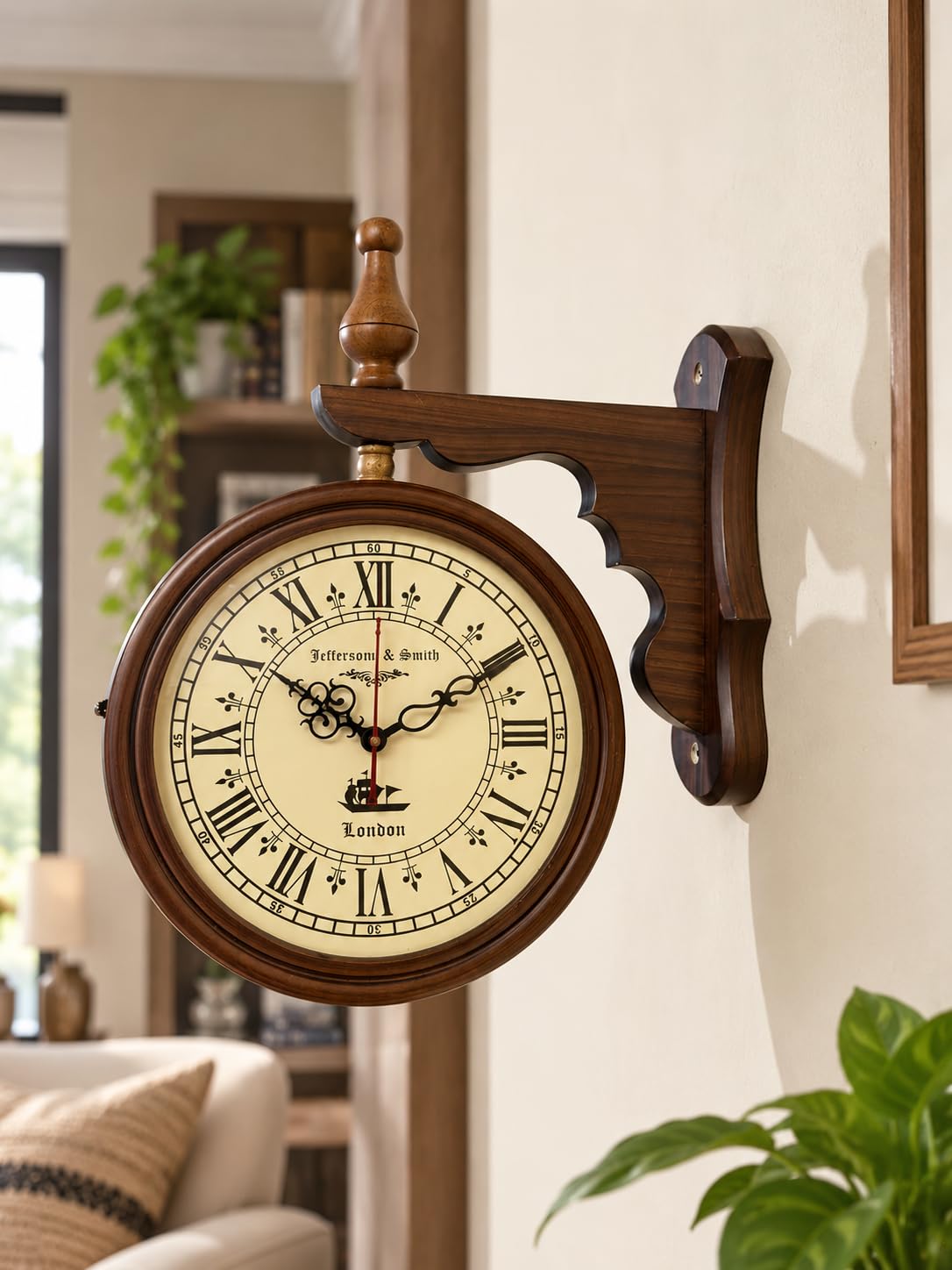 Vintage Wooden Wall Clock - Antique Style -1