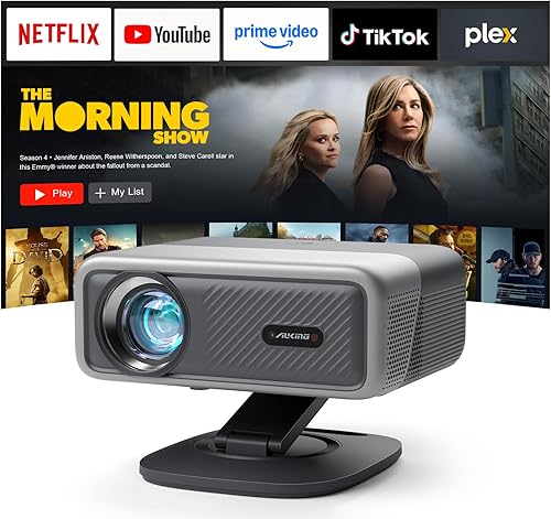 2200ANSI y compatible con Netflix Proyector 4K con WiFi y Bluetooth, audio Dolby 3D y proyector inteligente de enfoque automático, proyector de cine