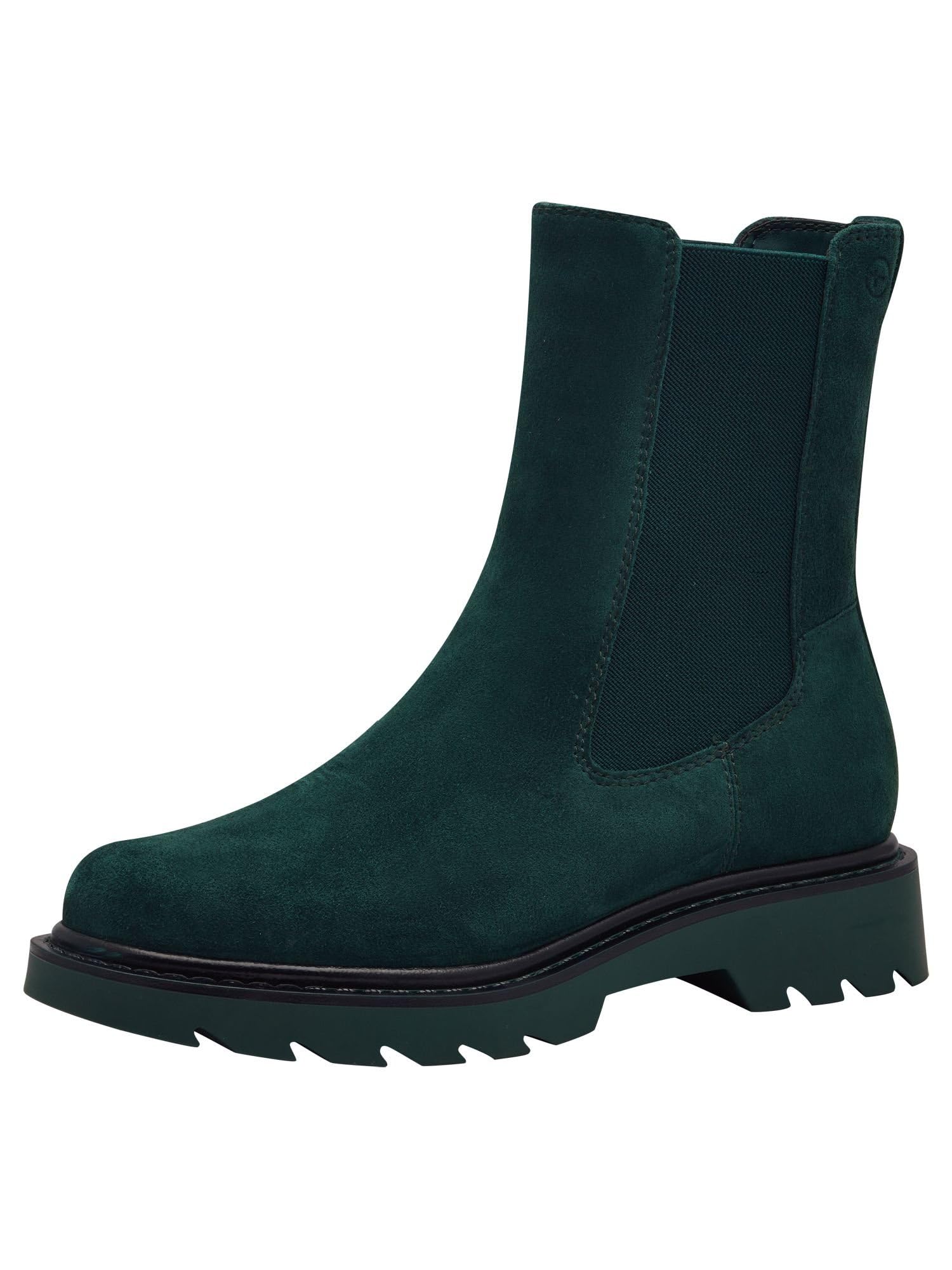 Tamaris Women's Chelsea Leather, Green, 3.5 UK