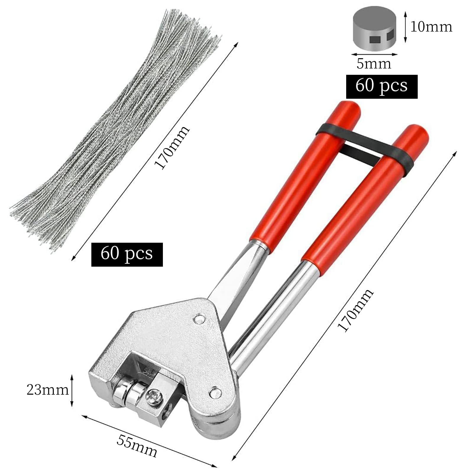Pinze di Tenuta Set di Tenute Per Sigilli di Sicurezza Pinze Per Sigillare Con 60 Guarnizioni Di Piombo Per Diametro Di Piombo 10mm E 60 Fili di Piombo 17cm Pinze di Sicurezza Per Sigillare