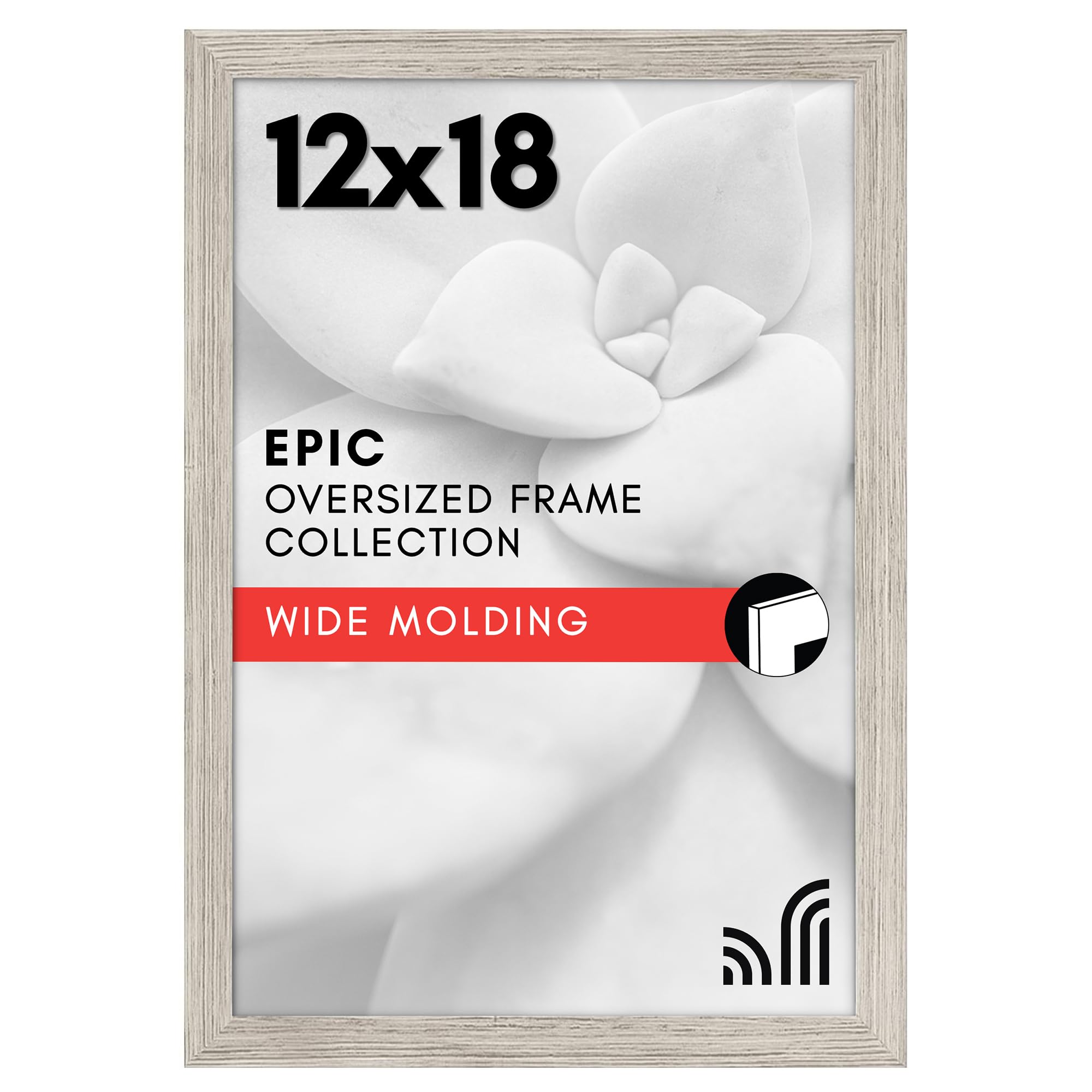 Americanflat Drift Wood 12X18 Poster Frame In - Composite Wood With Polished Plexiglass - Horizontal And Vertical Formats For Wall With Included Hanging Hardware
