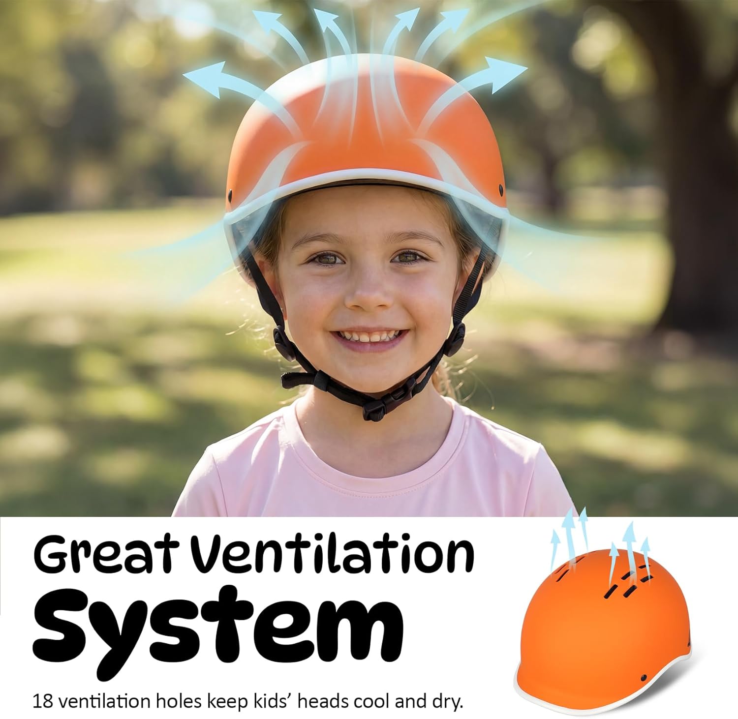 Kids Bike Helmet CPSC Certified - Adjustable Safety Helmet for Ages 3-14, Boys Girls Youth Bicycle Skateboard Scooter Helmet with Comfortable Padding & Carrying Bag - Image 5