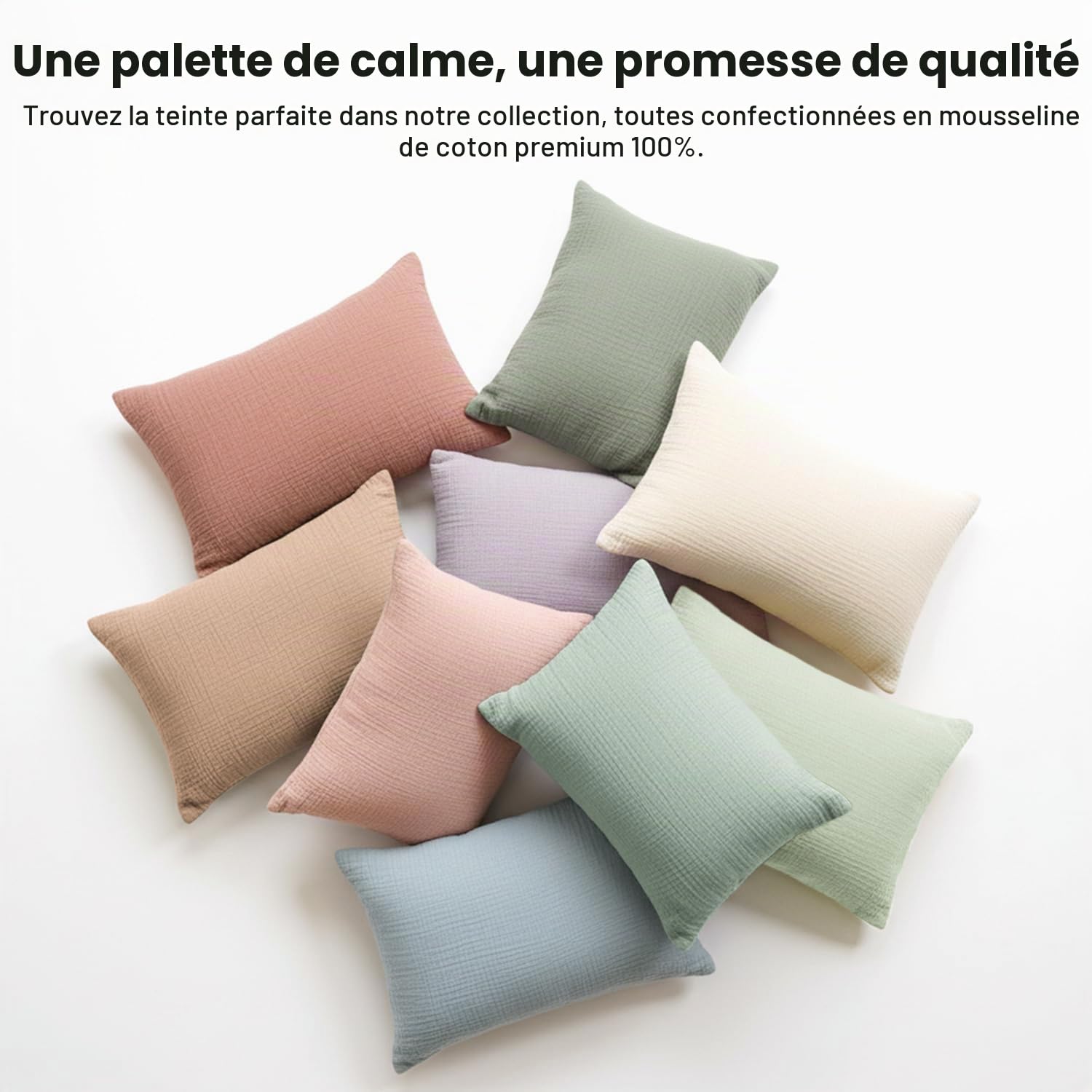 Lot de 2 taies d'oreiller en Mousseline 100% Coton pour Tout-Petit, Douces et Confortables pour Oreiller de Voyage de 33 x 45 cm, Rose et Fleuri