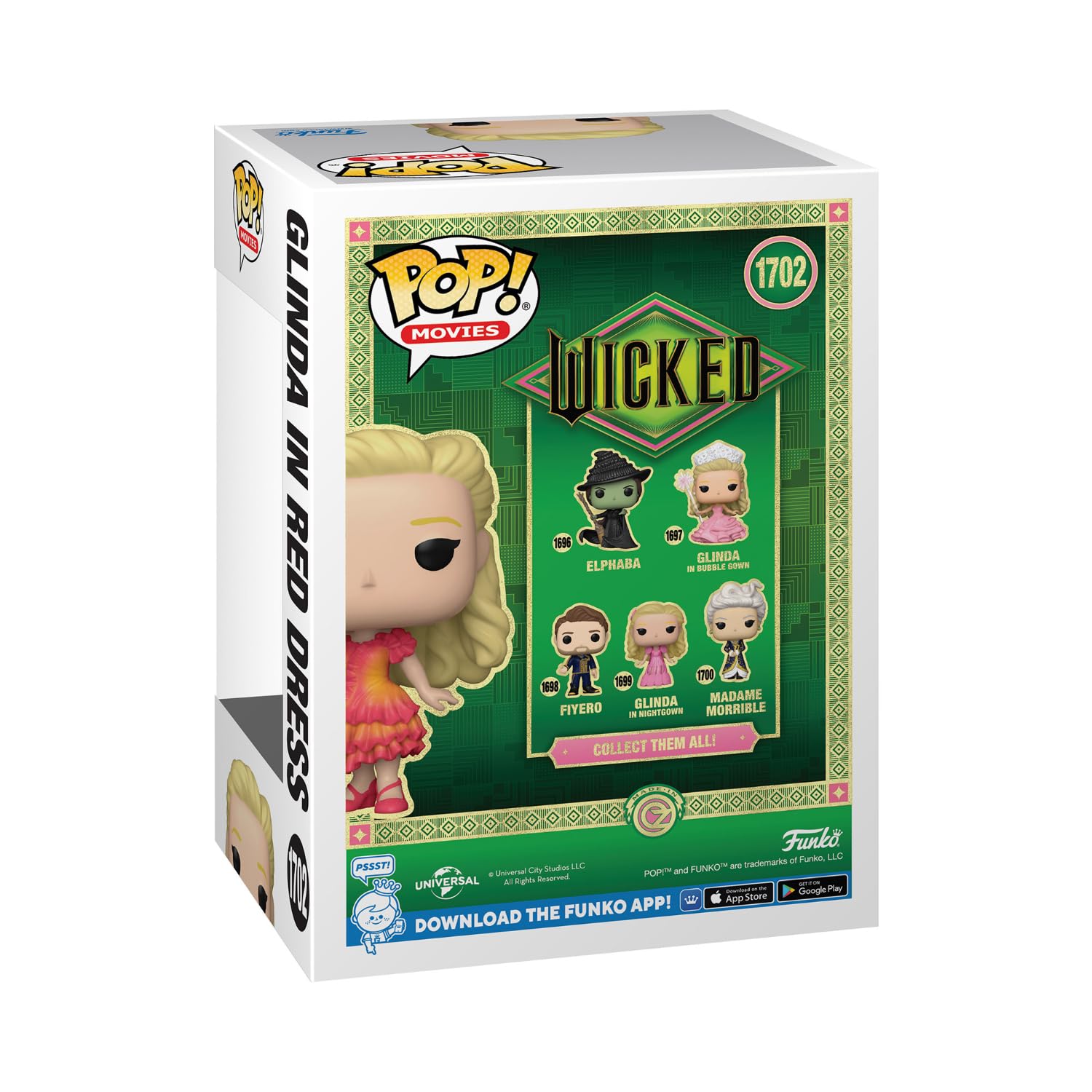 Funko POP Vinyl Excl WKD Glinda in red Dress