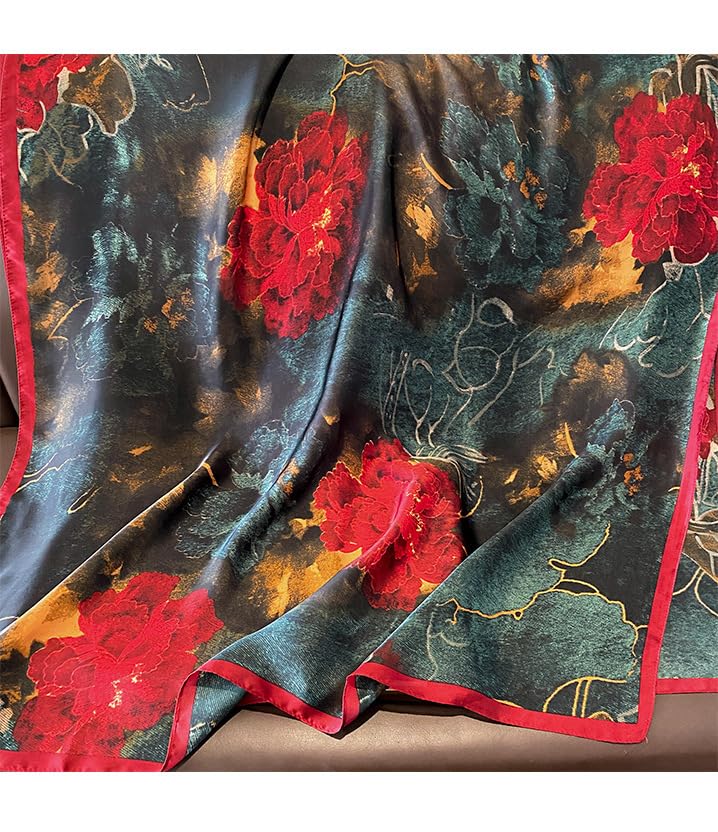 100% Silk Feeling Scarf - Women's Long Satin Designer Scarf - Lightweight Wraps4