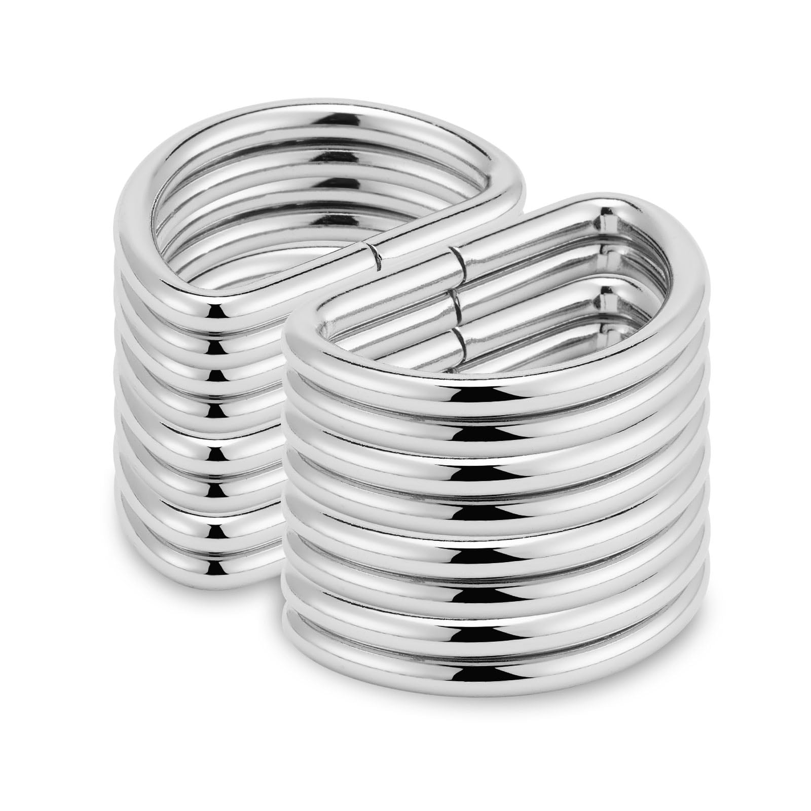 50pcs Metal D Ring Buckle Welded for Purse Hardware Sewing Accessories Crafts Hand DIY
