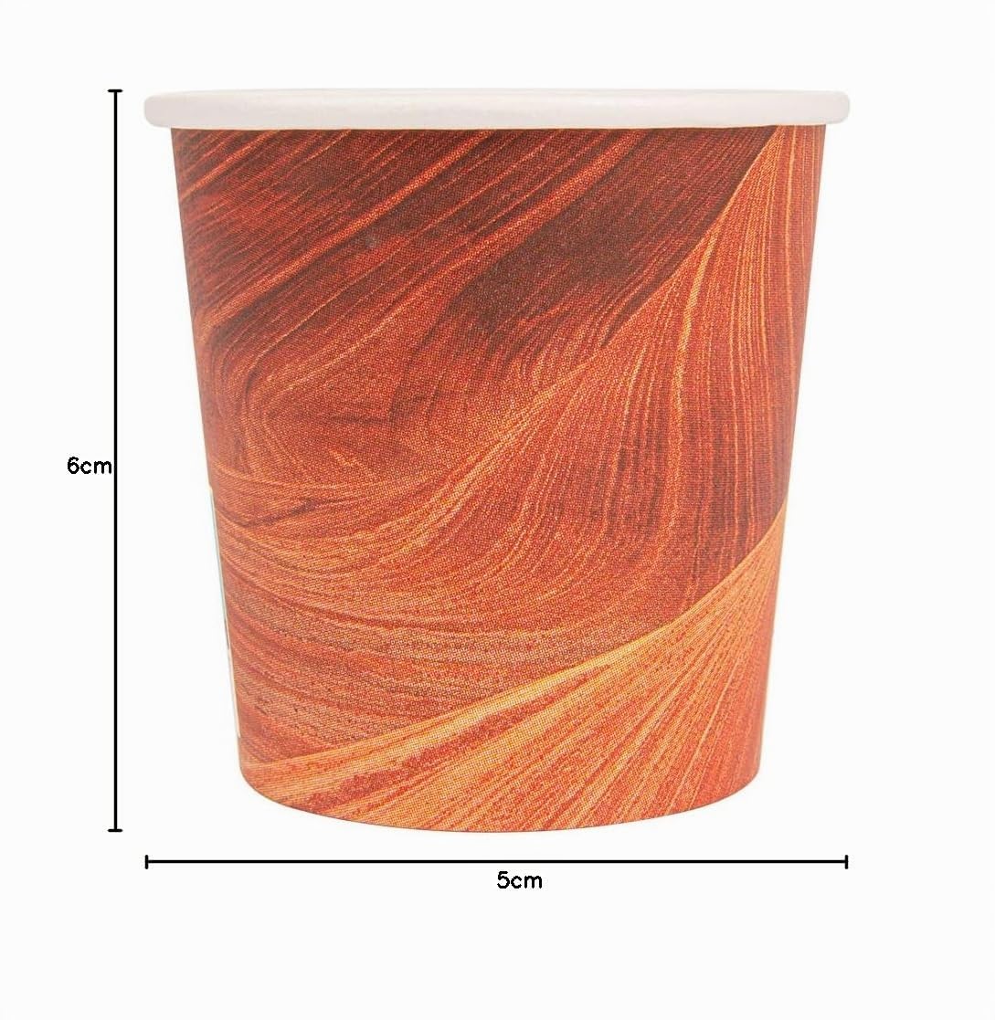 García de Pou - 1000 Unidades - Vasos Bebidas Calientes 1 Pared 'Arizona' 120 Ml 230 + 18 Pe G/M2 Ø6,2/4,5X6 Cm Marrón Cartoncillo