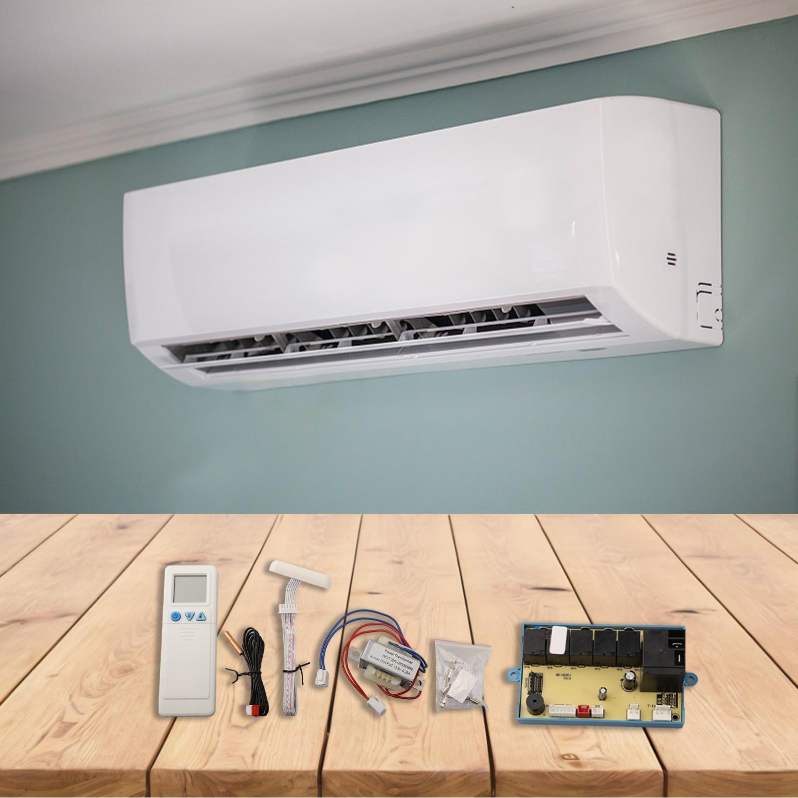 Panel de placa del sistema de control de aire acondicionado, con múltiples modos de trabajo, pantalla digital de control de temperatura, para unidades de CA HVAC 3 velocidades de