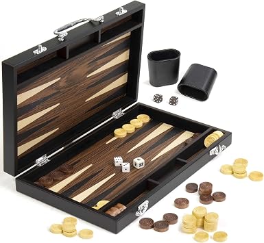 Merchant Ambassador Craftsman Deluxe Backgammon Set