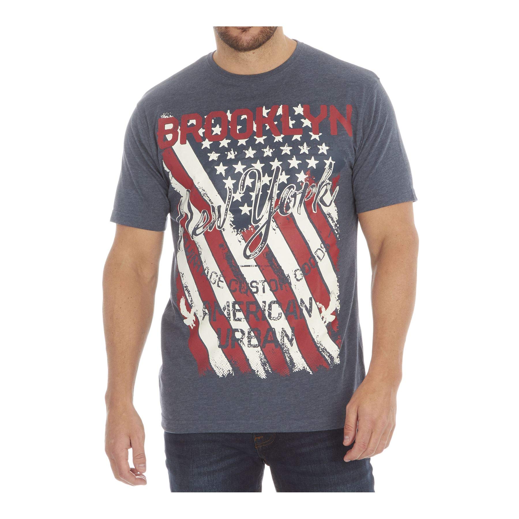 Style It UpNew Mens Printed T-Shirts Short Sleeve Crew Neck T Shirts Cotton Tees Casual Top Summer Outdoor Fun American Vintage Citys Regular/Plus Size