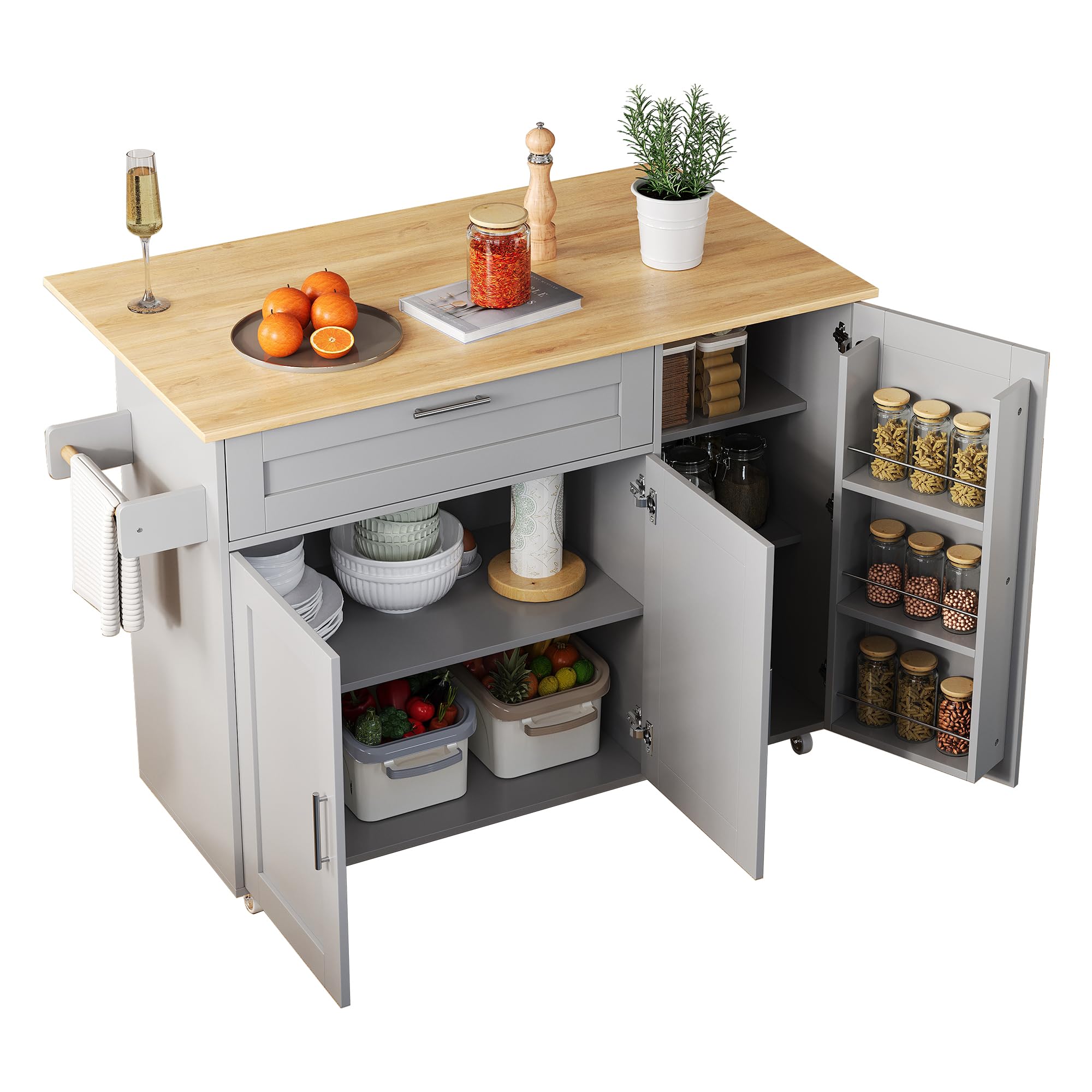 Ymkua Küchenwagen, Kücheninsel Küchenschrank, An Produktbild-Vorschau 2