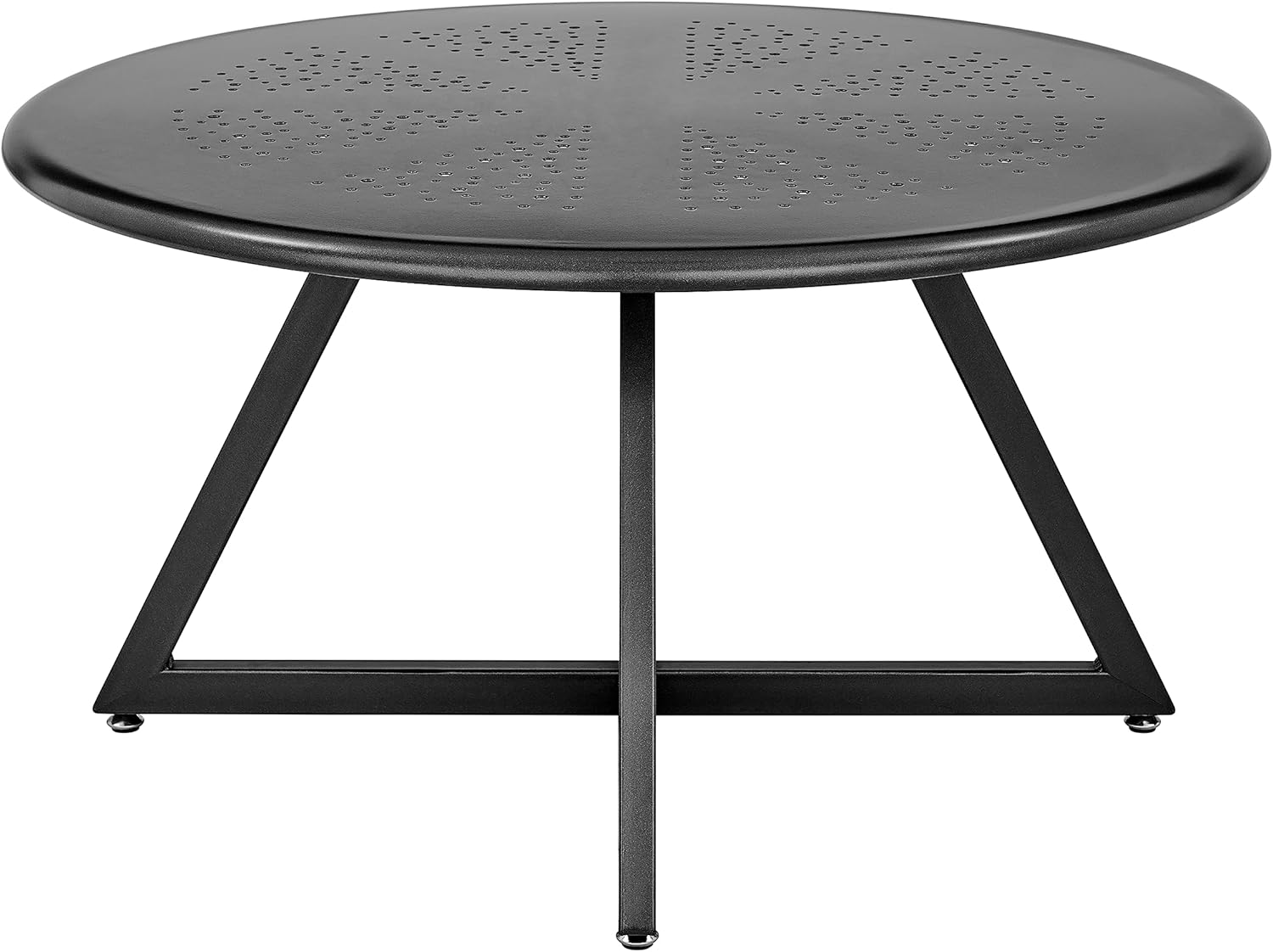 npd furniture and more Markle Outdoor Round Coffee Table, Metallic Gunmetal