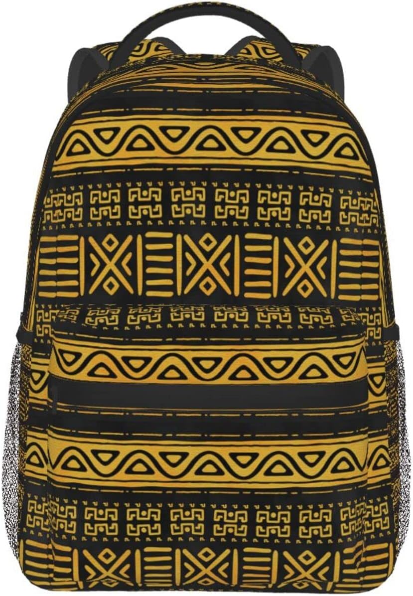 ASYG African Backpack African Art Laptop Backpack Tribe Pattern Tablet Travel Picnic Bag Laptop Bag African Bag