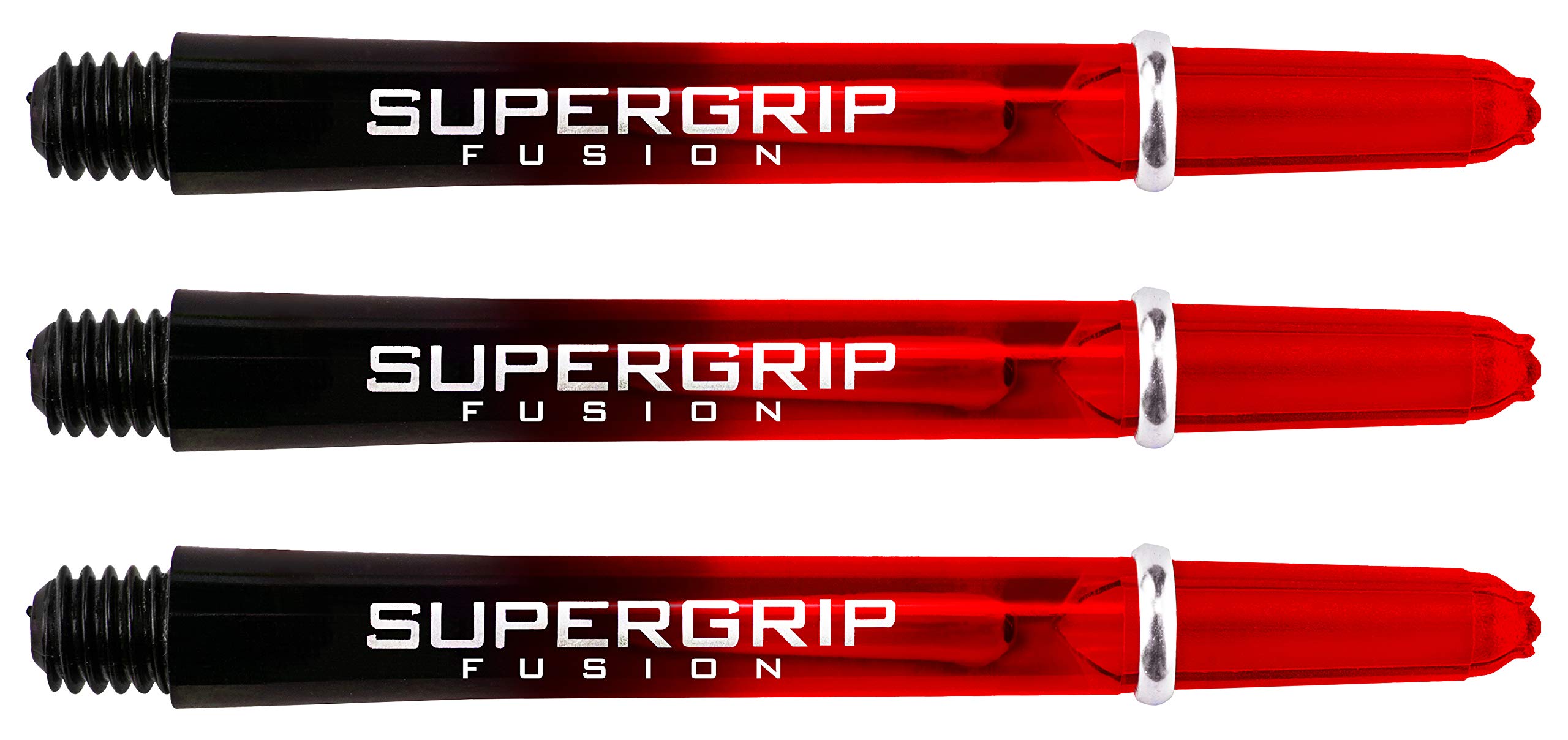 Harrows Supergrip Fusion Dart Shafts - Black & Red - Short - 5 Set (15 Stems)