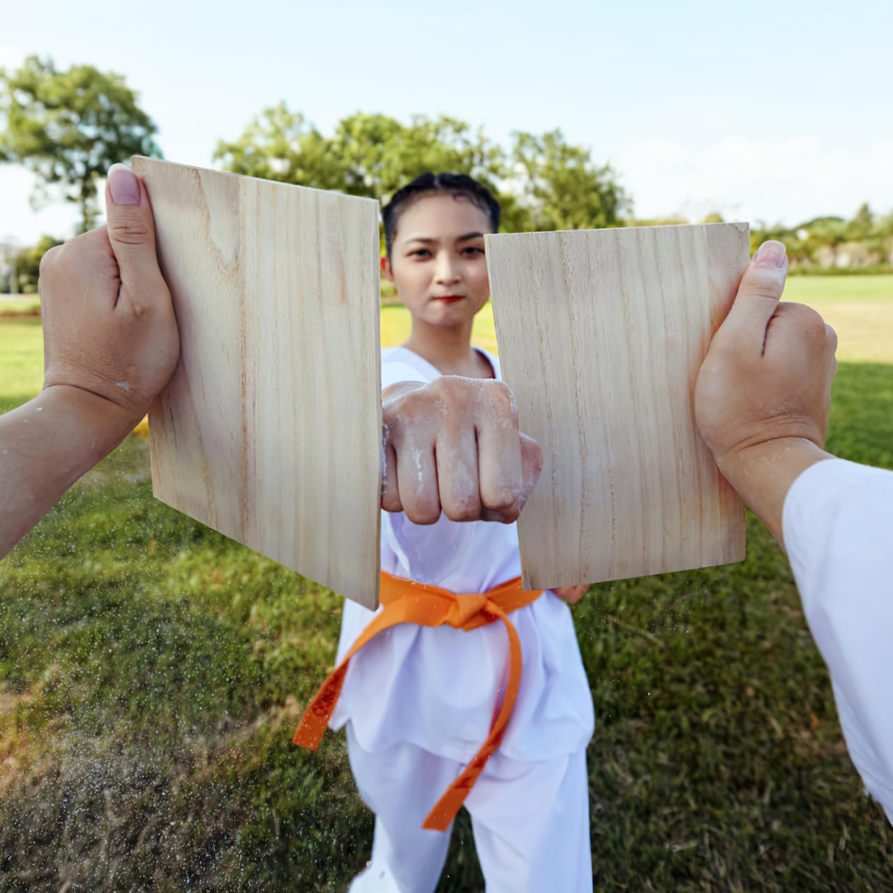 HANABASS Tablas de karate con polea para romper, equipo entrenamiento artes marciales mixtas, almohadillas perforadoras engranaje
