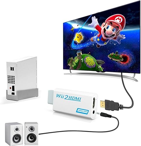 Miniatura 5 de GANA Adaptador convertidor Wii a HDMI con cable HDMI Conectar la consola Wii a la pantalla HDMI en salida de 1080p Video con audio de 0.138 in