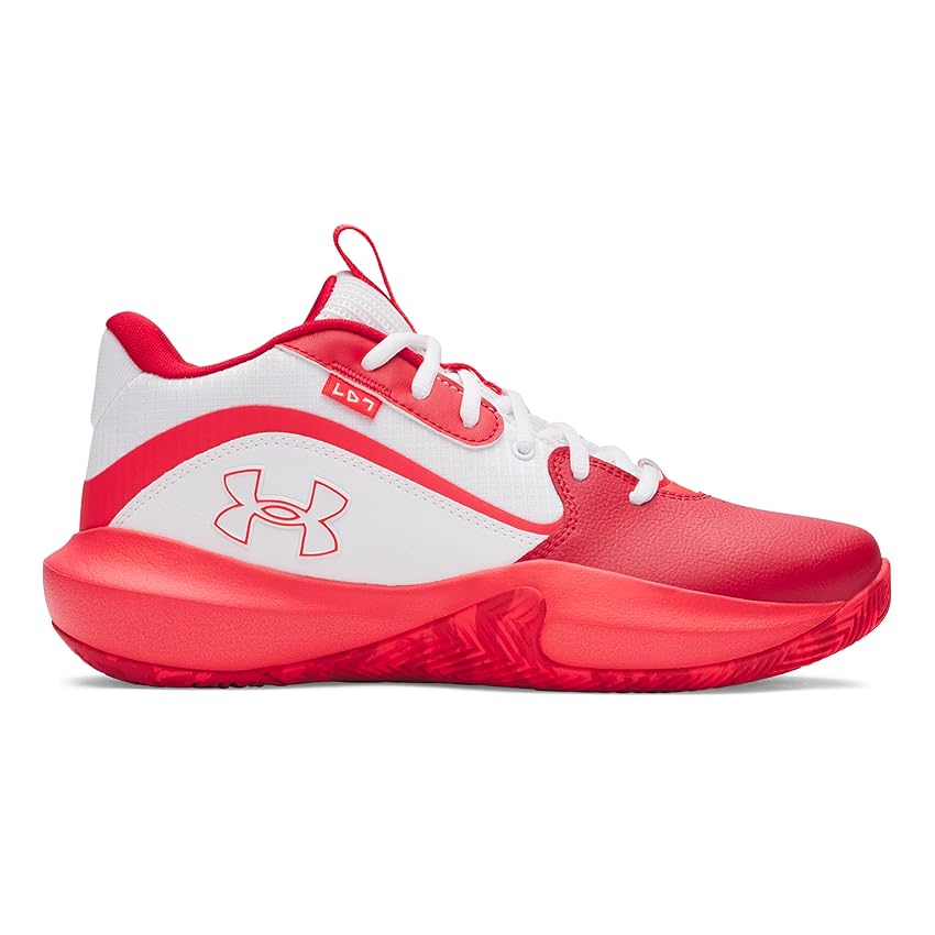 Under Armour Sneaker Unisex UA Lockdown 7, Bianco Rosso Racer Rosso, 43 EU