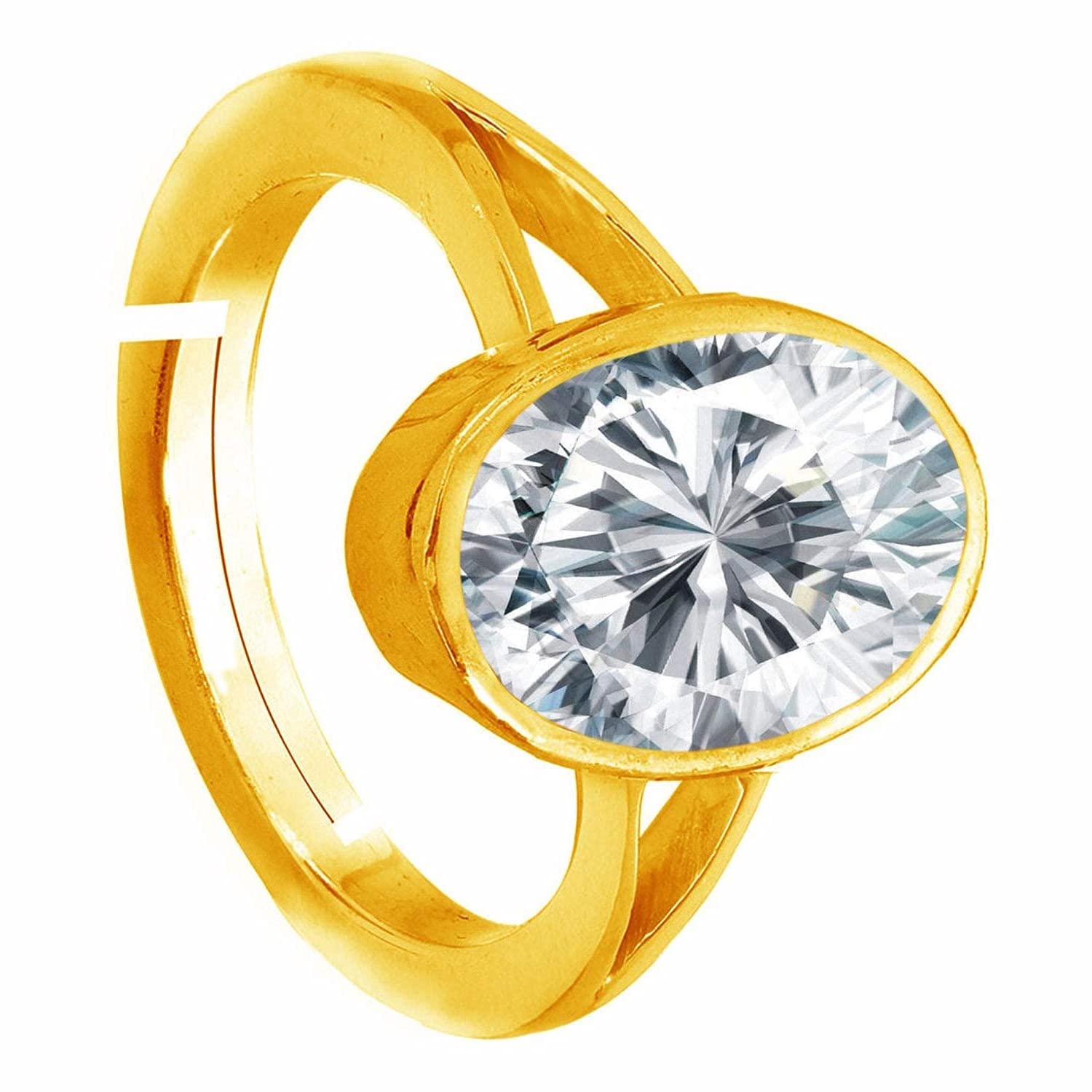 Natural Zircon Stone Rashi Ratna Ashtadhatu Adjustable Ring