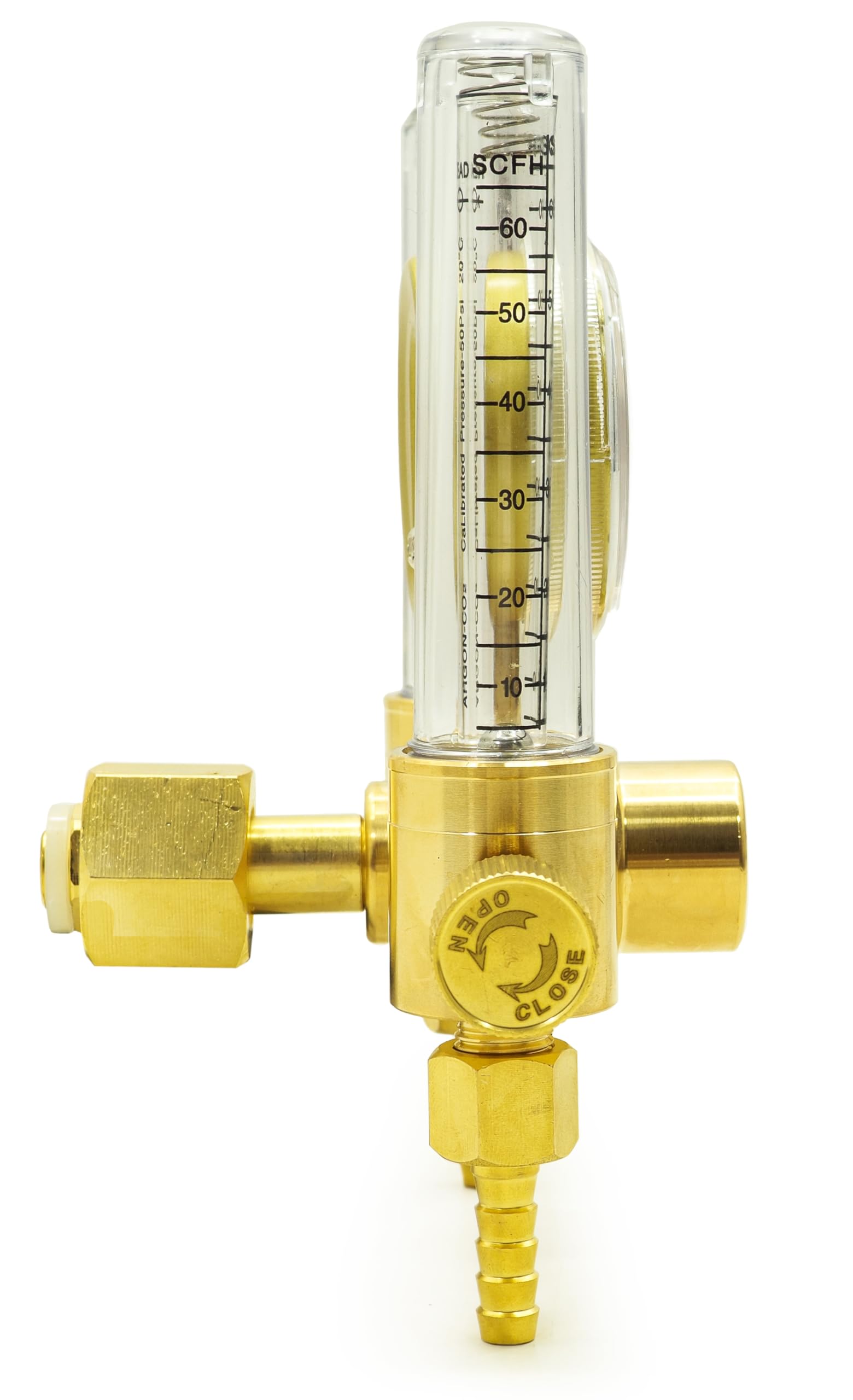 Druckminderer Argon CO2 mit 2 Durchflussmesser, Druckregler Schutzgas für WIG MIG MAG Schweißen, W21,8x1/14 Einlass G1/4 Auslass, Doppel Flowmeter Formiergas 150 bar - BestSchweissen.de