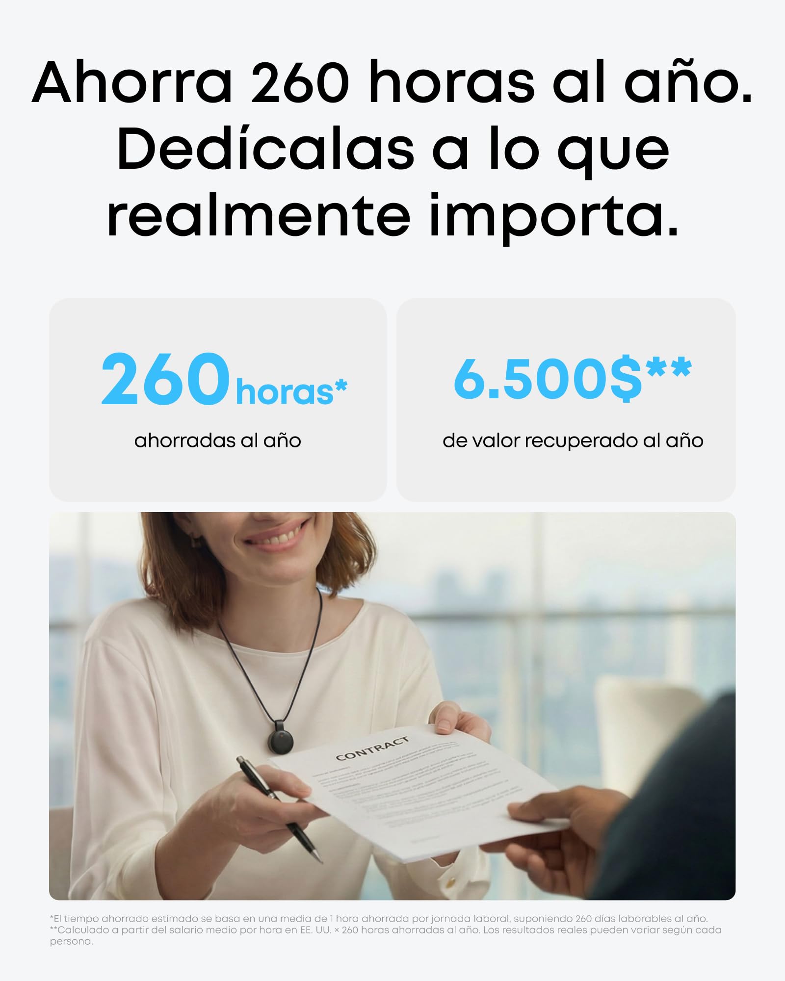 Soundcore Work AI Grabadora de Voz con Transcripción, 64 GB | Dispositivo para Tomar Notas, Resumen en App, 300 min/mes, Certificación MFi y más de 150 Idiomas