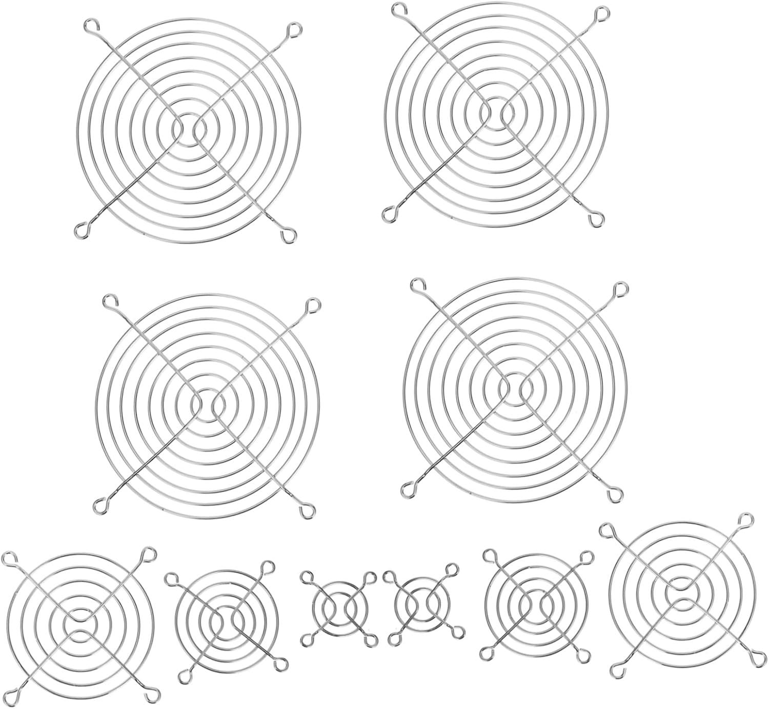 ARTIBETTER 10pcs Fan Mesh Covers with Screws Dustproof Fan