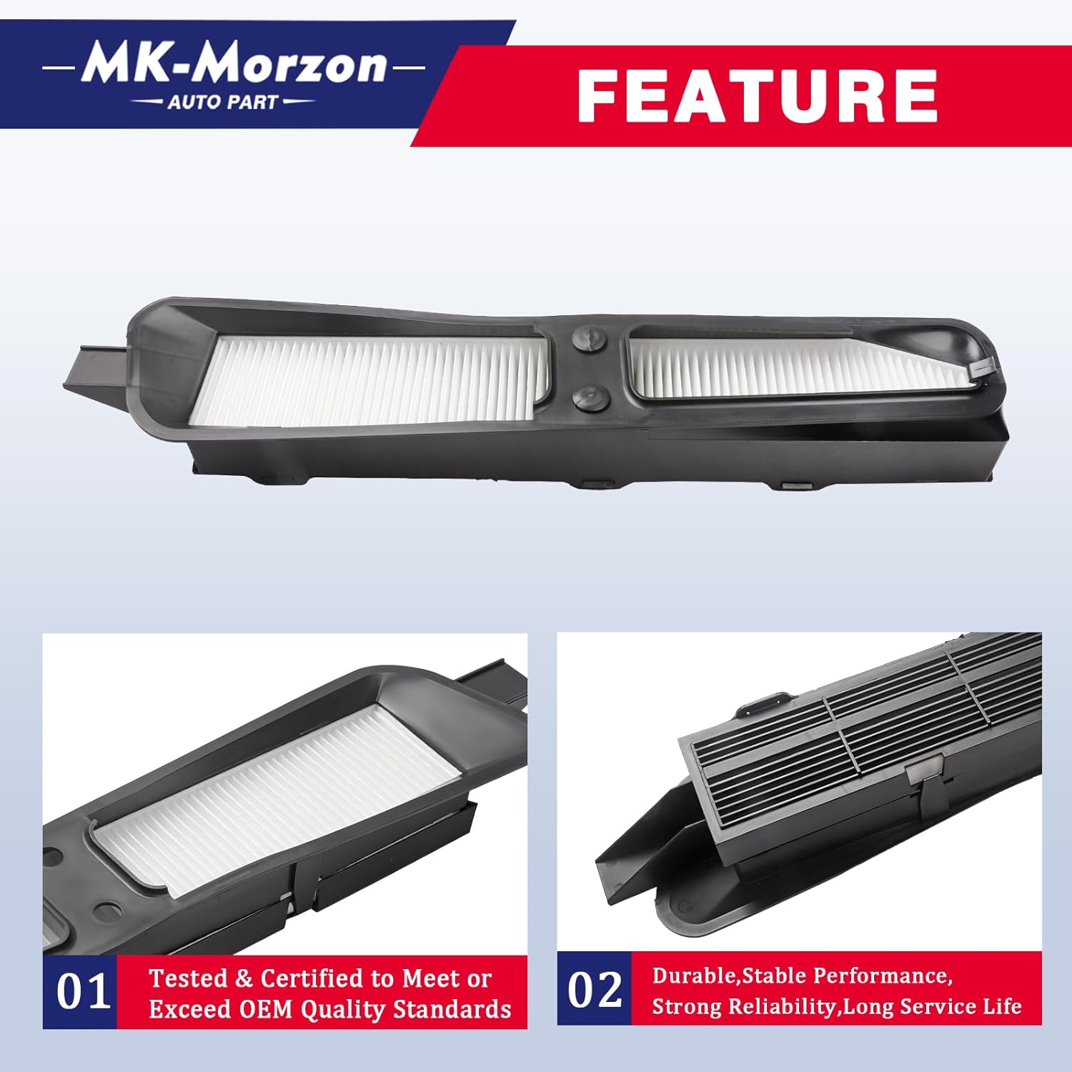 Cabin Air Filter and Housing Kit Compatible with J-eep 1999-2010 Grand Cherokee Cabin Filter Kit Replaces# 82208300 82208300K