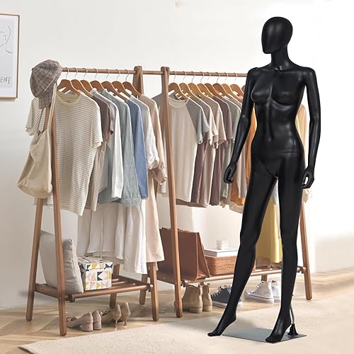 Miniatura 8 de Maniquí femenino para exhibición de ropa con forma de vestido - Maniquí ajustable y desmontable de cuerpo completo, maniquí de exhibición con