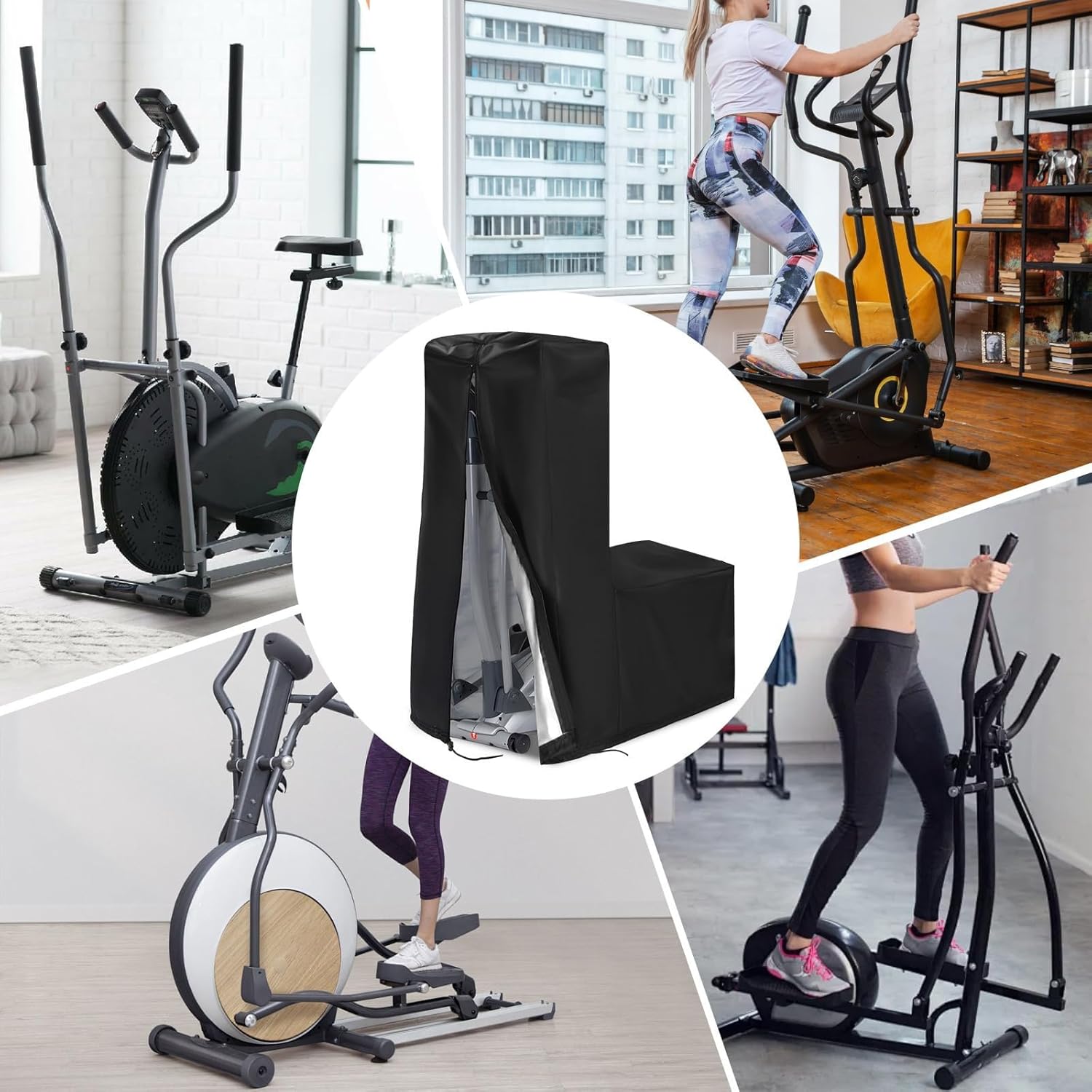 Elliptical Exercise Machine Cover for Precor EFX 546, Elliptical Trainer Cover for Indoor Outdoor Fitness Equipment, Fitness Equipment Cover for Home Gym,A