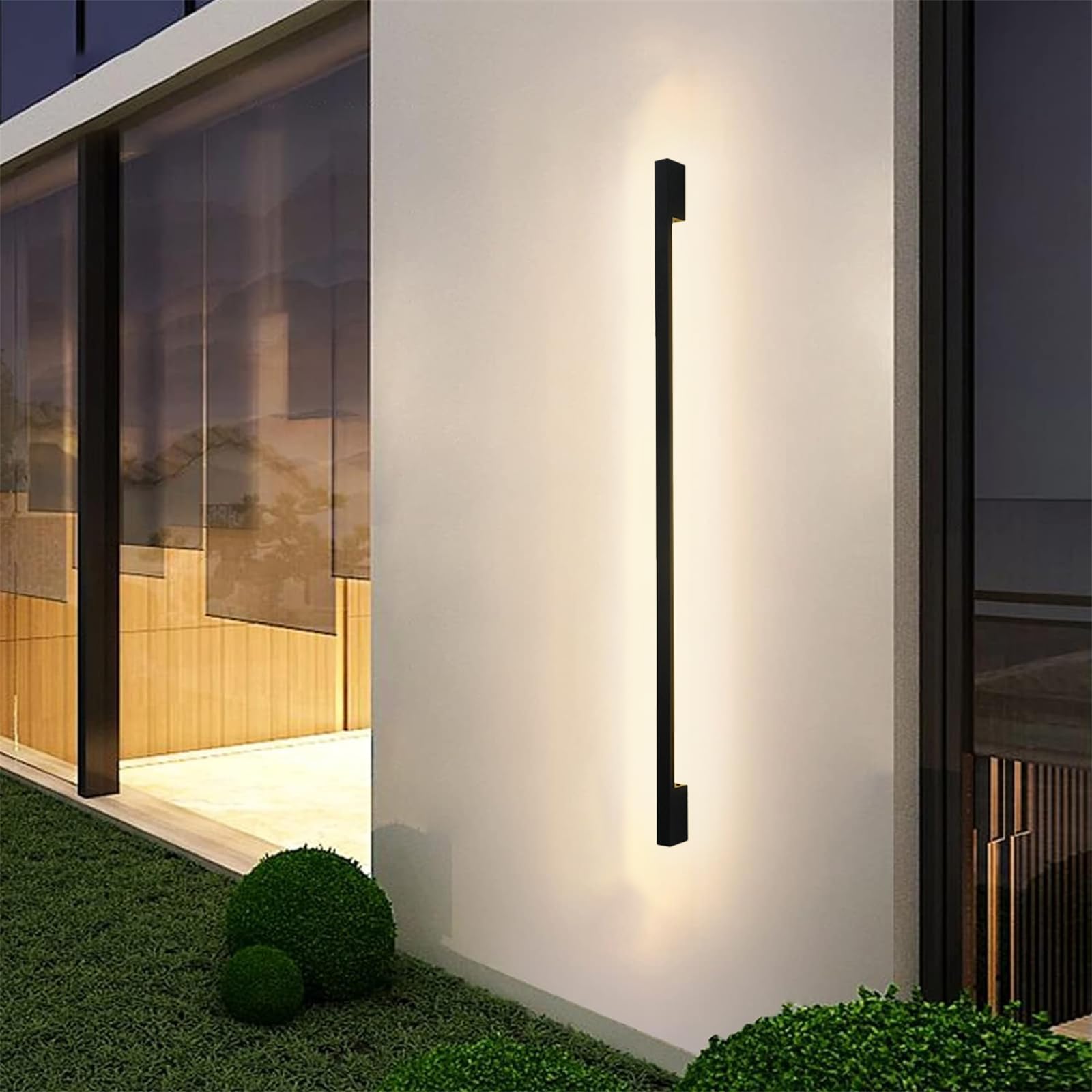 Applique murale LED 100 cm en acrylique et aluminium Solut blanc chaud pour couloir et salon