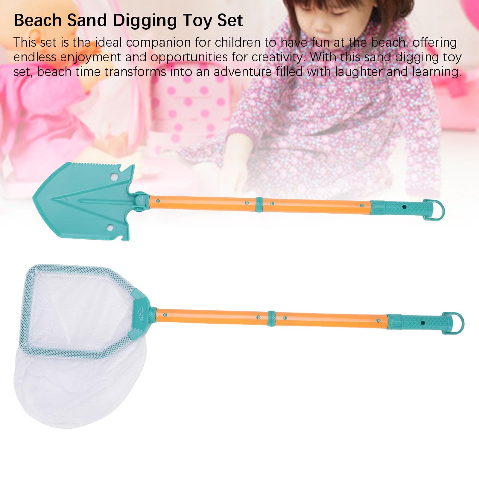Srliya Ensemble de Jouets de Plage pour Enfants, Kit D'exploration, Kit D'aventure en Plein Air, Ensemble de Jouets de Plage, Outils de Sable Portables en Plastique avec Couvercle
